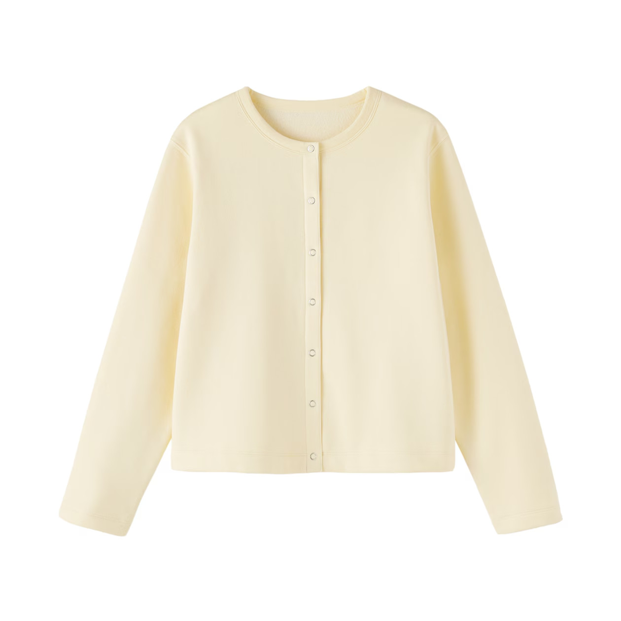 MUJI Womens Sweatshirt Cardigan Light Yellow 2026 FedEx
