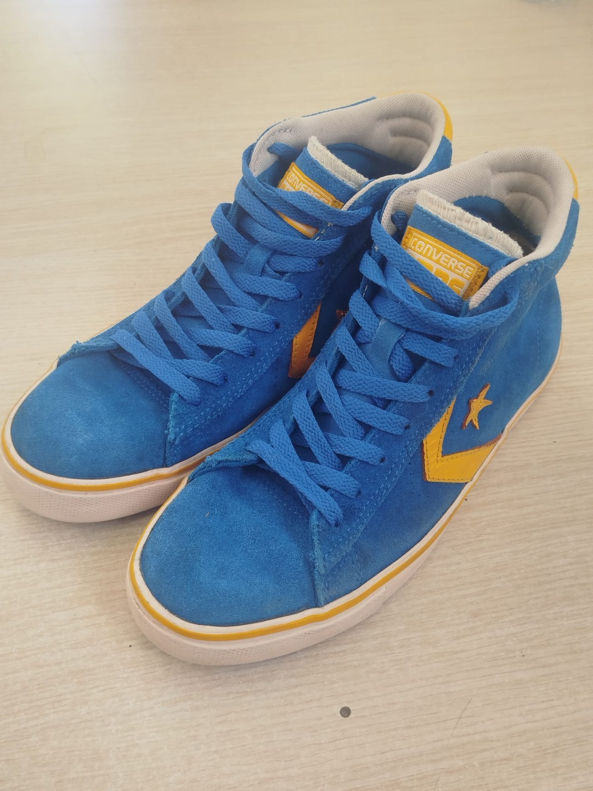 Converse Cons Pro Leather Vintage Suede High Top Sneakers Blue Men’s 8 Women’s 9