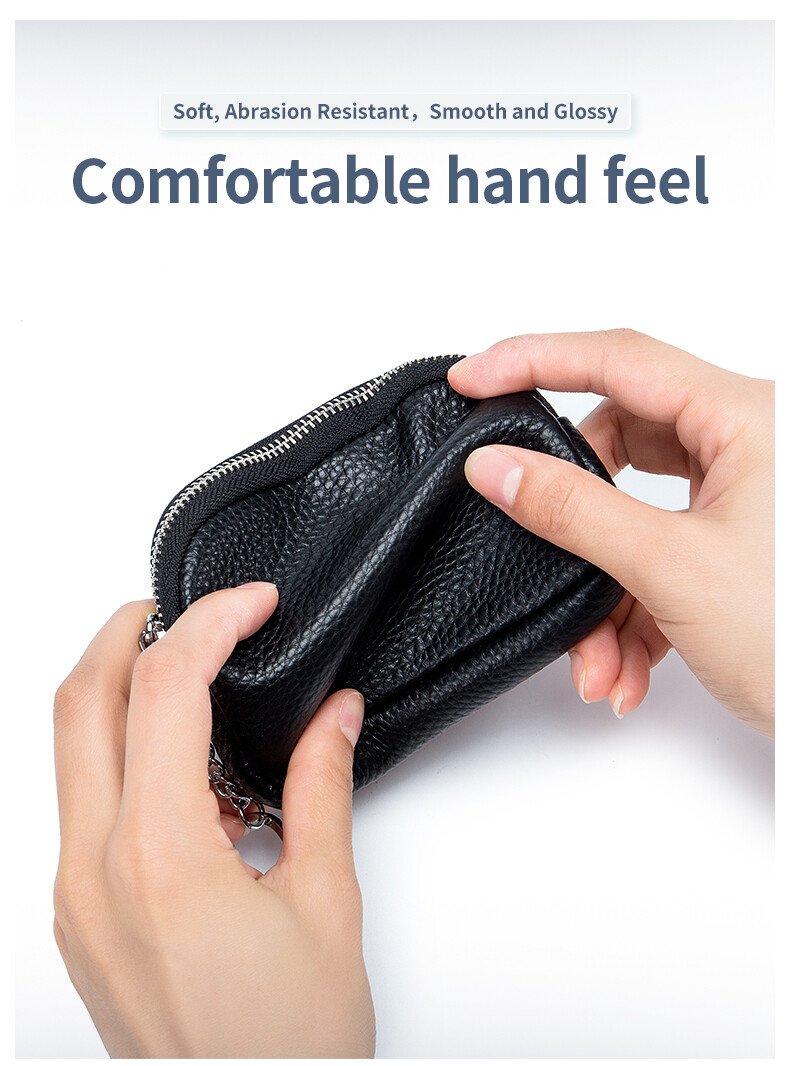 Real Leather Zip Coin Purse Small Wallet Change Pouch Card Cash Holder Storage
