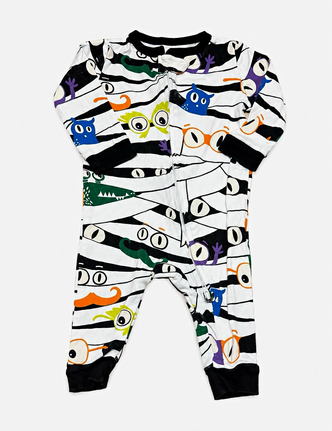 Hyde and EEK! Boutique 6-9M Halloween Monster Footless Zip Cotton Sleeper