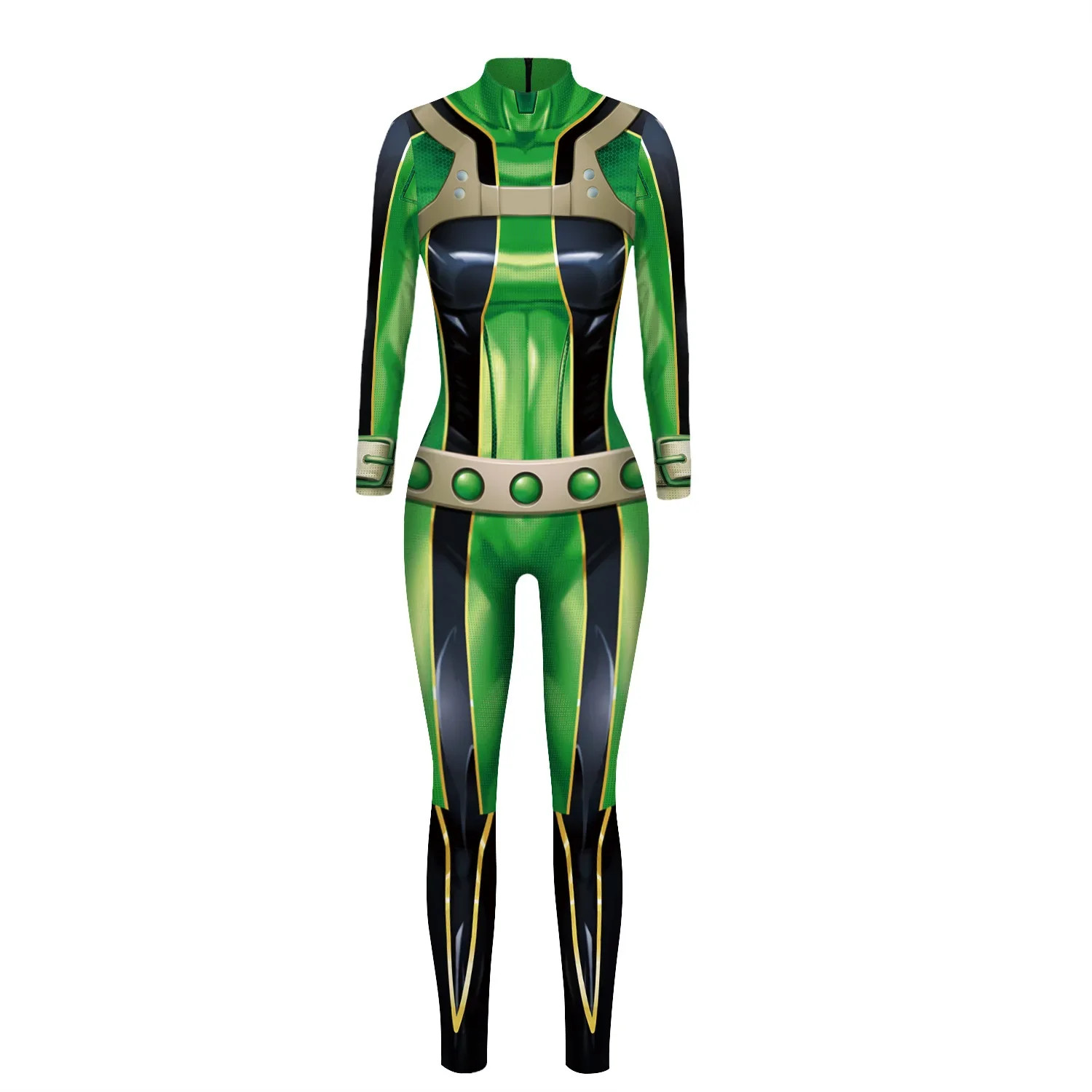 Anime Cosplay Asui Tsuyu Ochaco Uraraka Costume Wig Women Jumpsuit Carnival