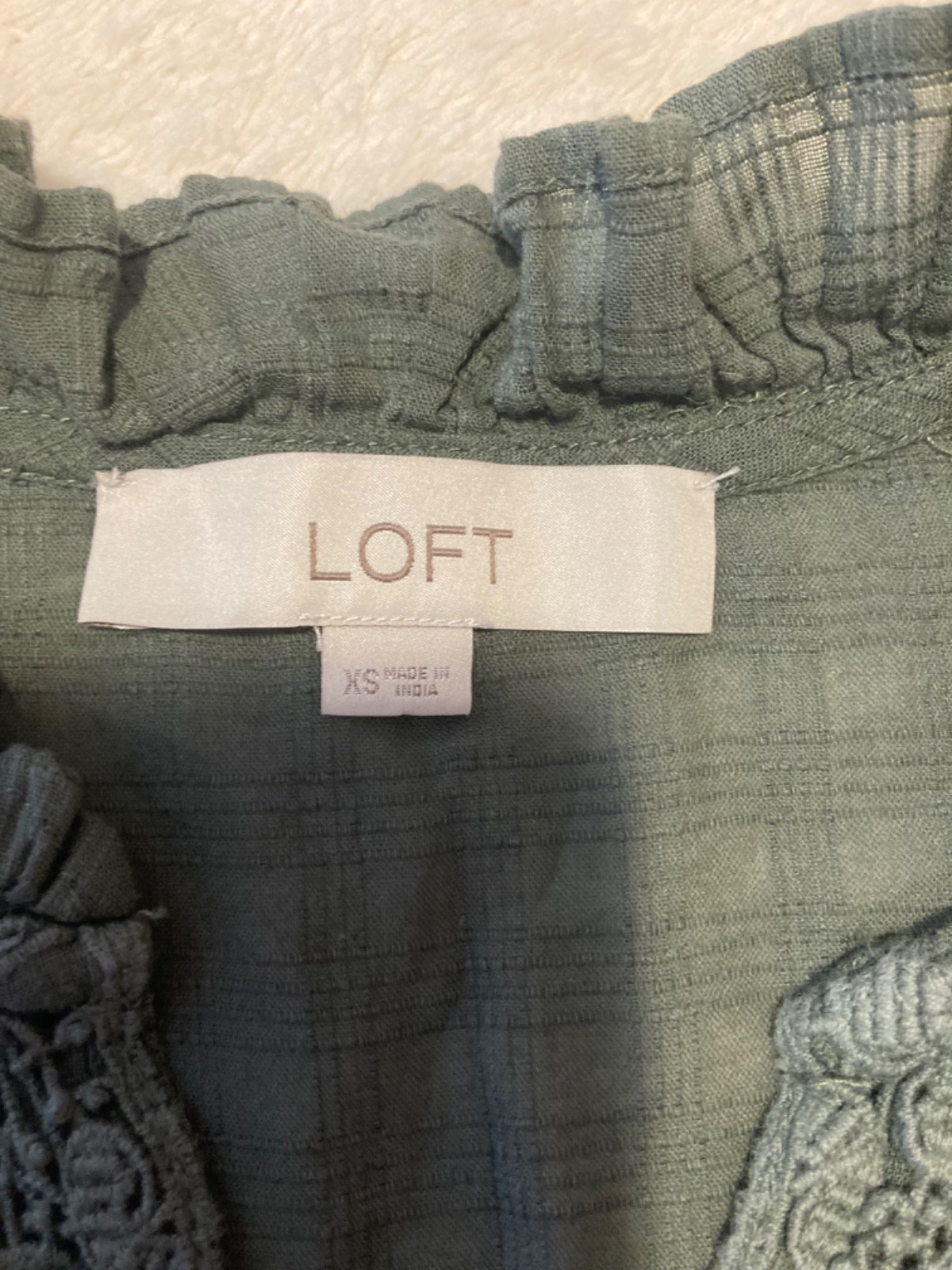 loft tank boho green lace womans xsmall boho festival