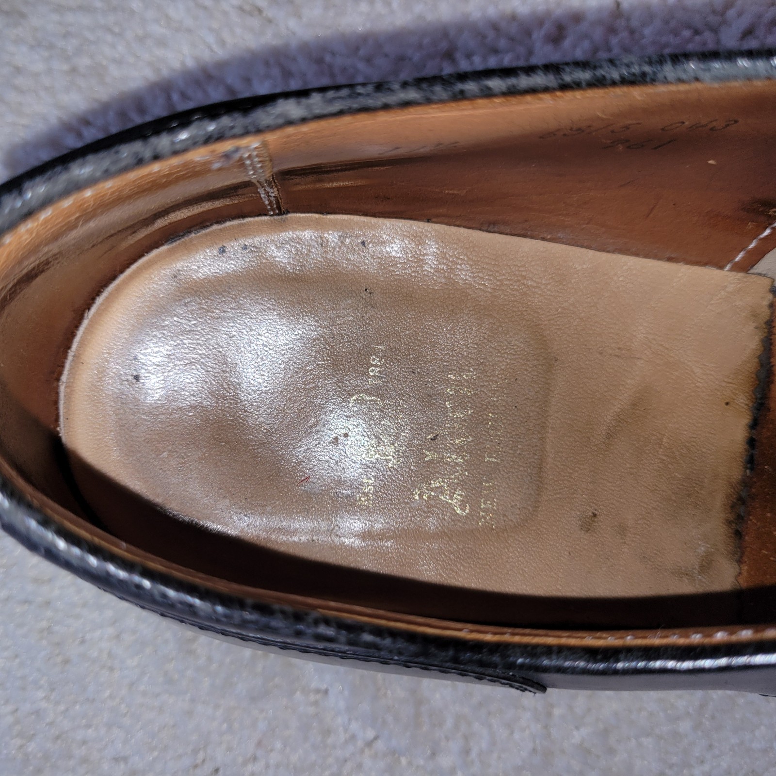 Alden Men’s black dress shoes made in Massachusetts 11-1/2 B/D size; fits 12/ 45
