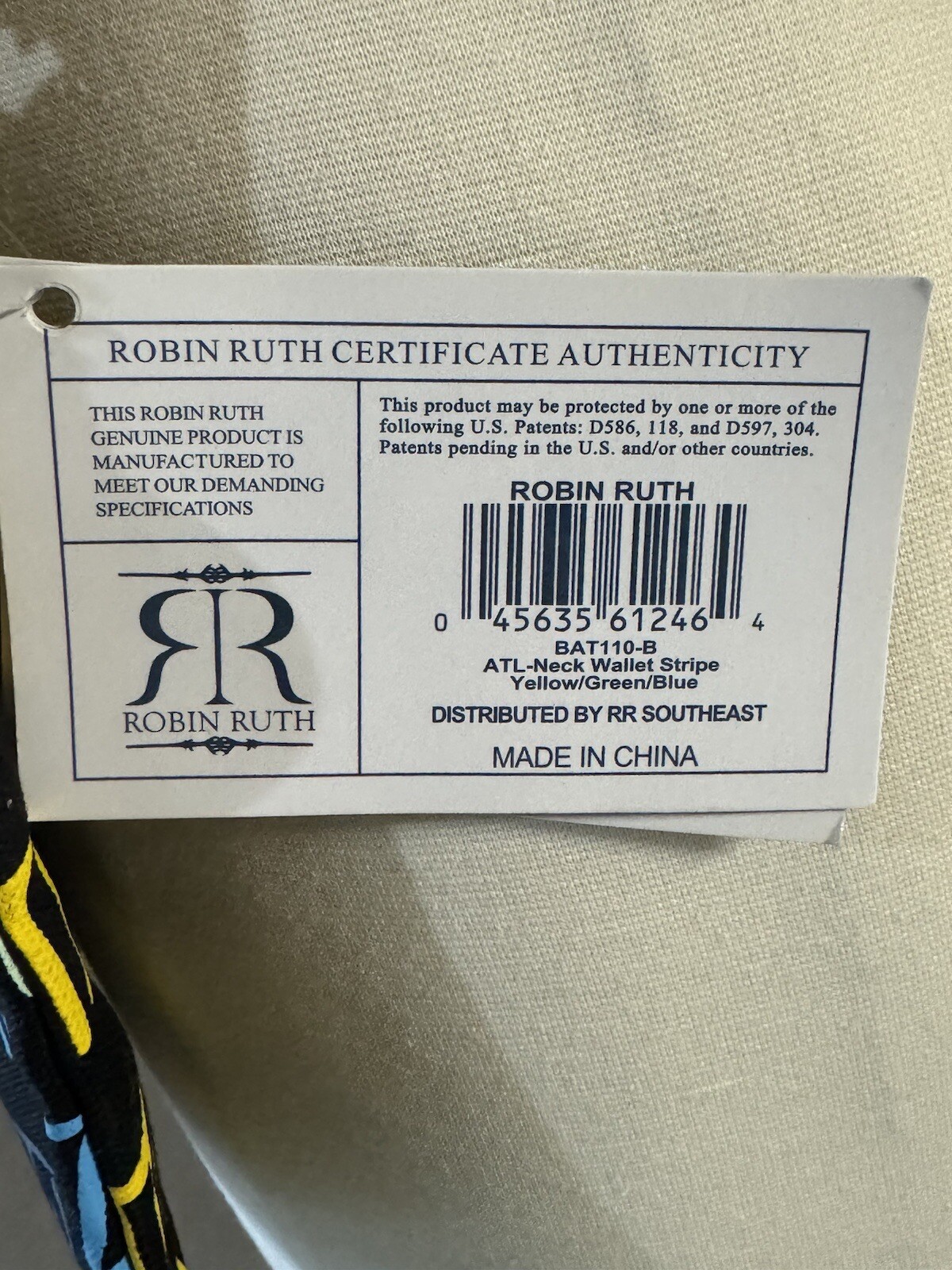 Robin Ruth Atlanta Crossbody Bag Black with Yellow Green Blue Letters NWT