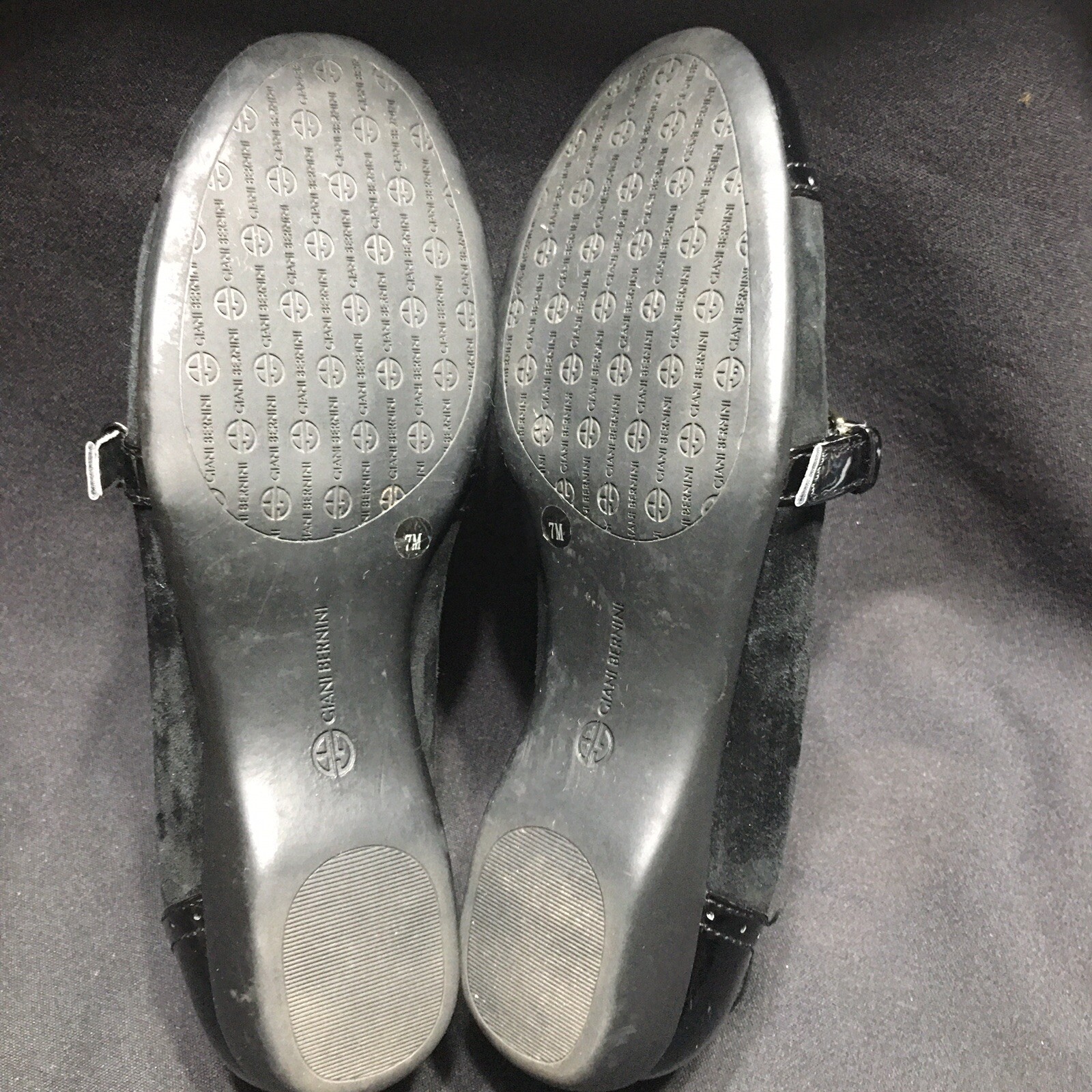 Giani Bernini Aubree Black Memory Foam 7M Shoes Leather And Man Made