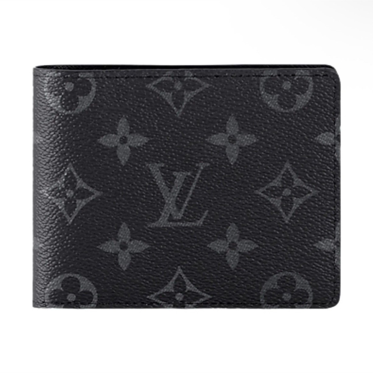 Louis Vuitton Men’s Monogram Black/Gray Bifold Wallet Folding Credit Card