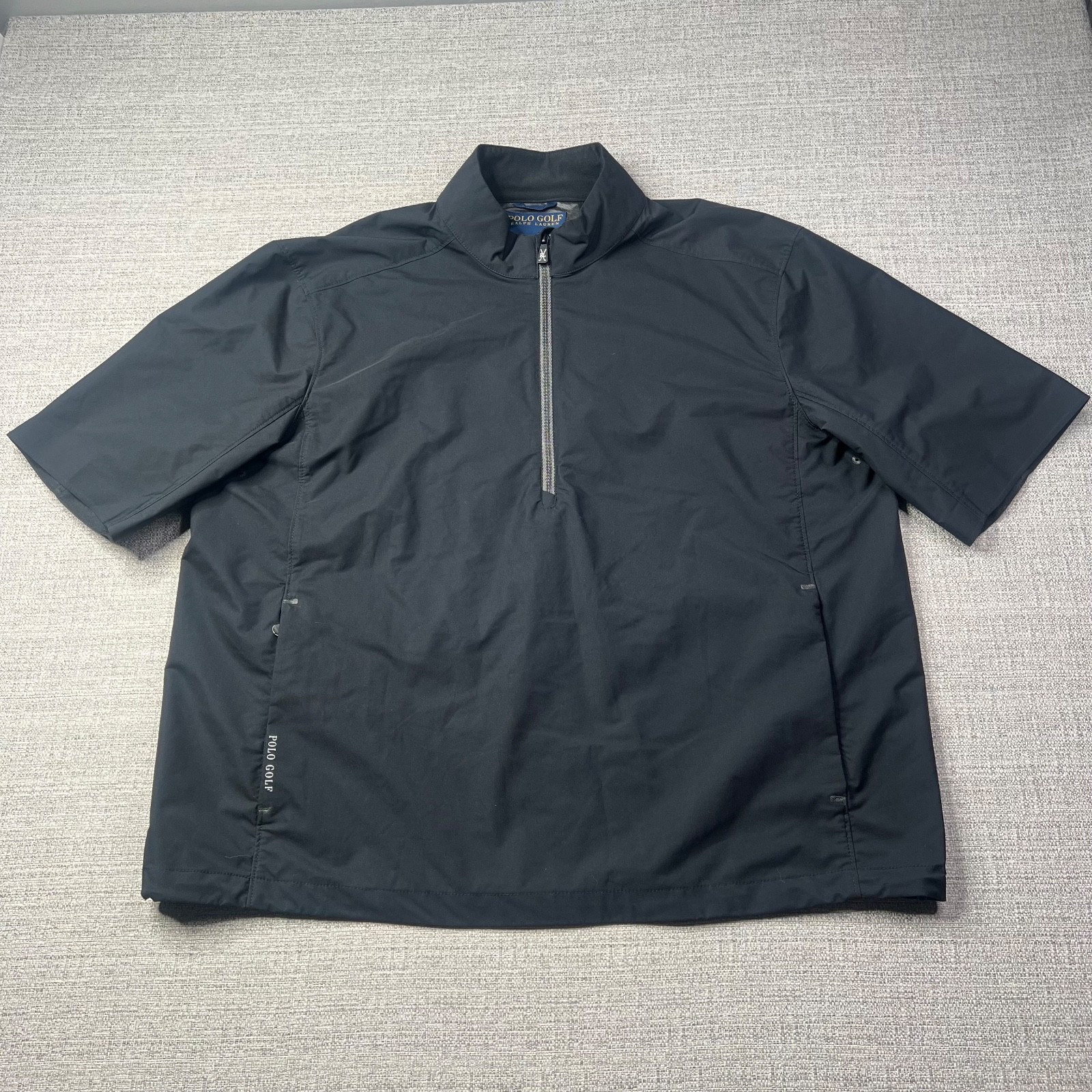Polo Ralph Lauren Golf Windbreaker Men’s XL Black 1/2 Zip Lightweight Pullover