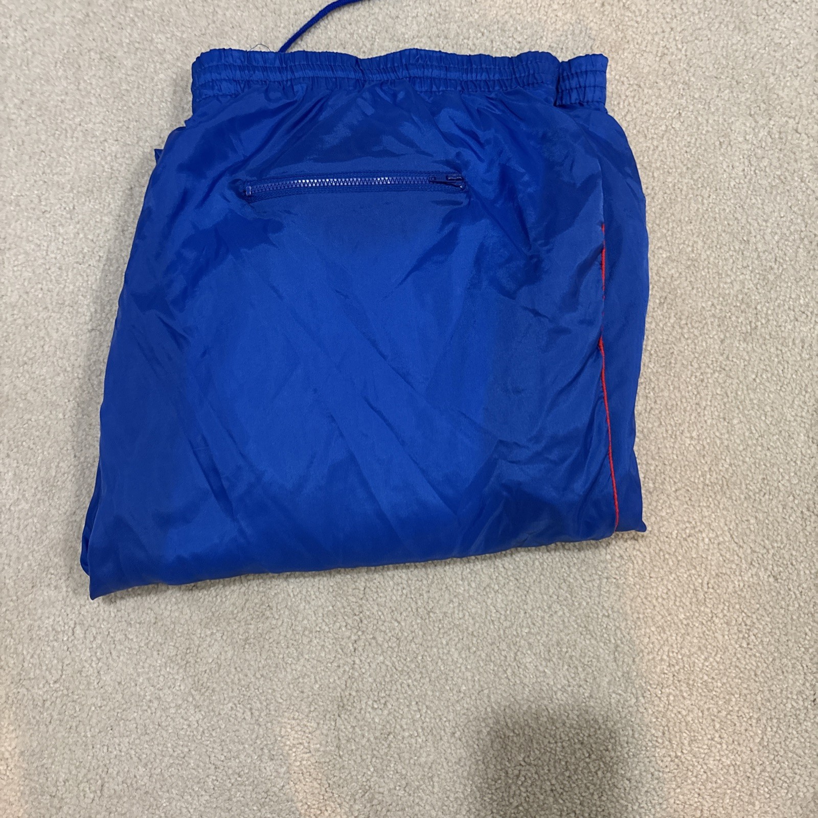 VINTAGE Blue Members Only Wind Pants Trackpants Mens Size XL w/drawstring waist