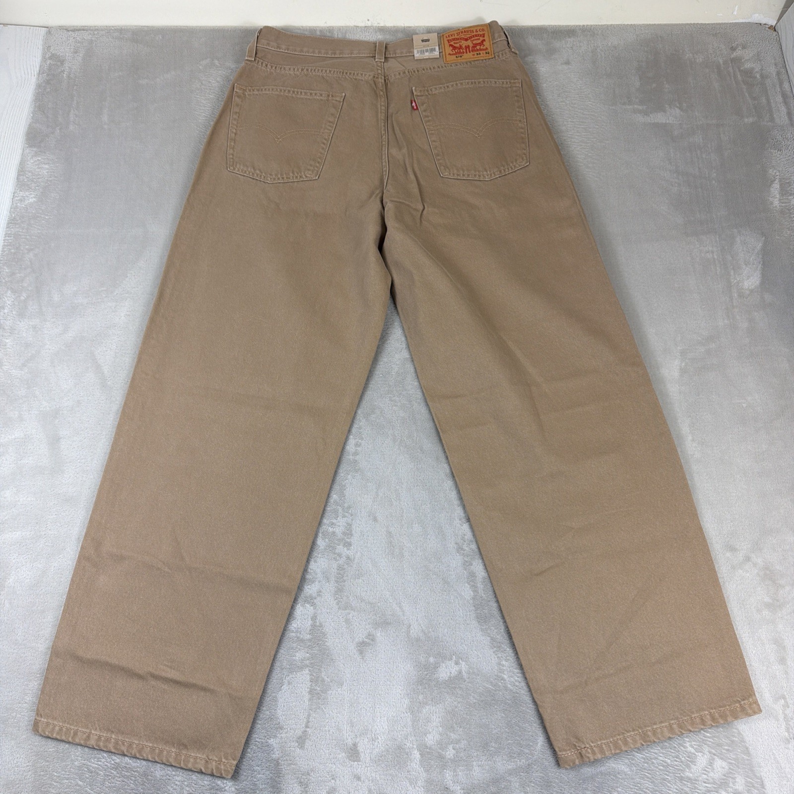 Levi’s 578 Baggy Denim Jeans Men’s Size 33×32 Tan/Khaki Cotton