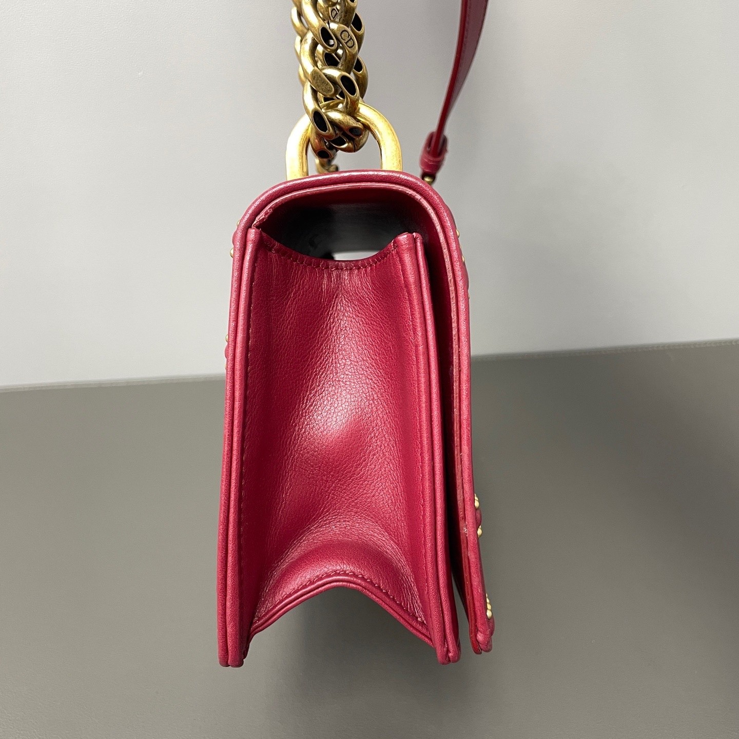 Dior Pre-Owned Authentic Chain Bag Burgundy 22*13*6.5 Free Tracked Shipping
