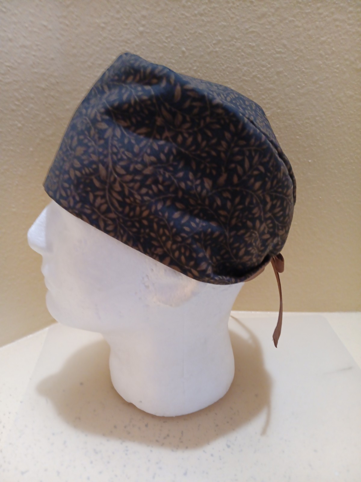 Autumn Vines Men’s Skull/Chemo Surgical Scrub Hat/Cap Handmade