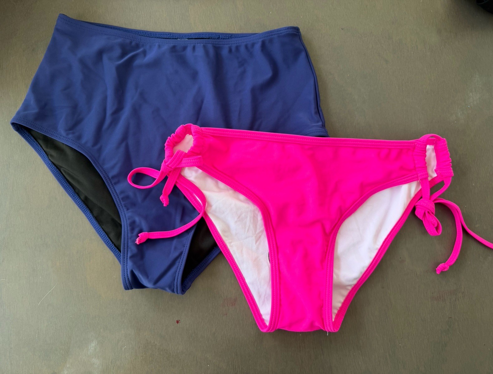 Bikini Bottoms bundle Full Coverage Swimsuit Bottom Mid /high Rise Tie Side S