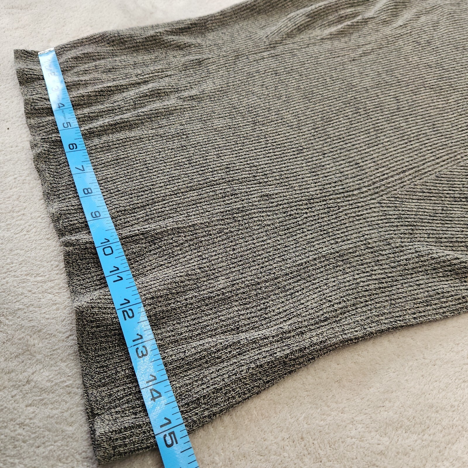 Donna Karan Vintage Gray Ribbed Knit Sweater 90s Minimalist Designer Small