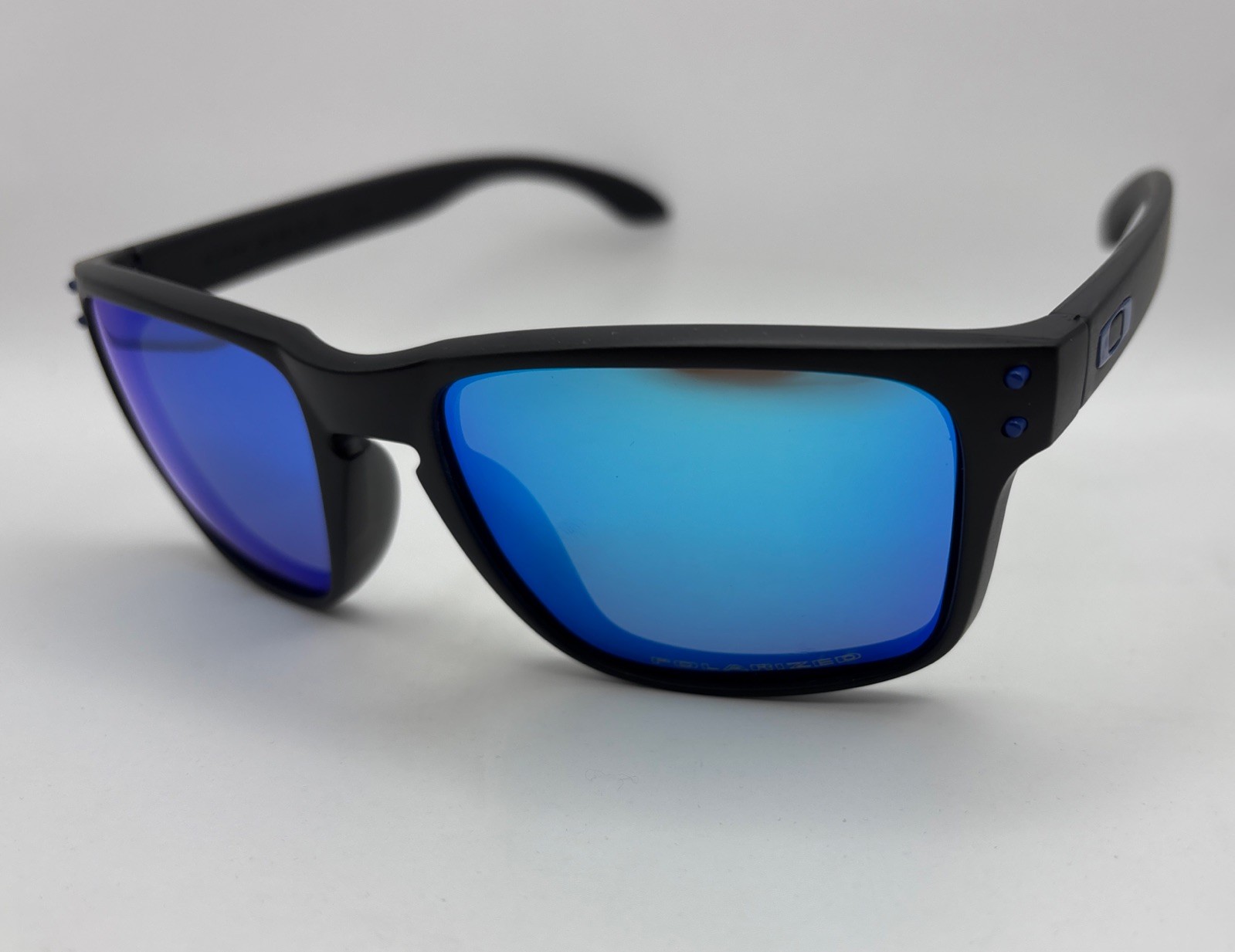 Oakley Holbrook Sunglasses Black Frame Blue Lens With Box, Case, & Accessories