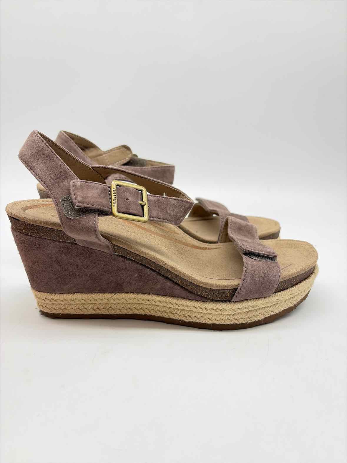 Pre-Owned Aetrex Grey Size 8.5 Wedge Sandals