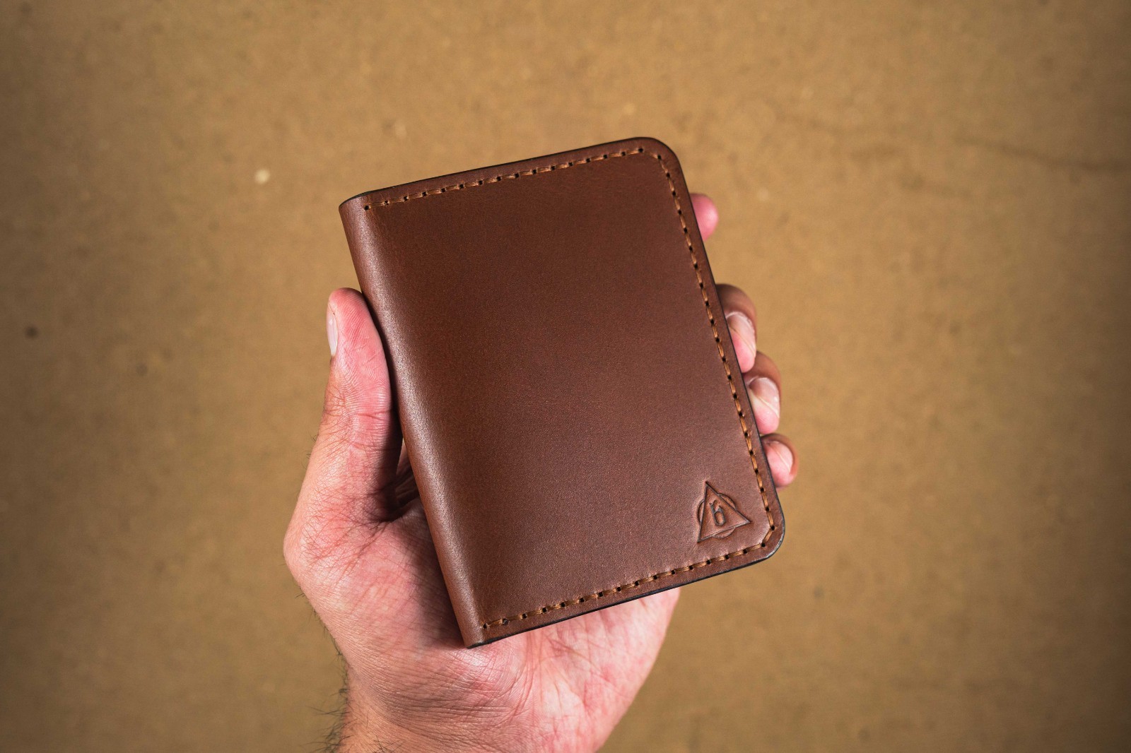 Leather Flap Wallet for Men Handmade Full Grain Classic Wallet Gift For Husband