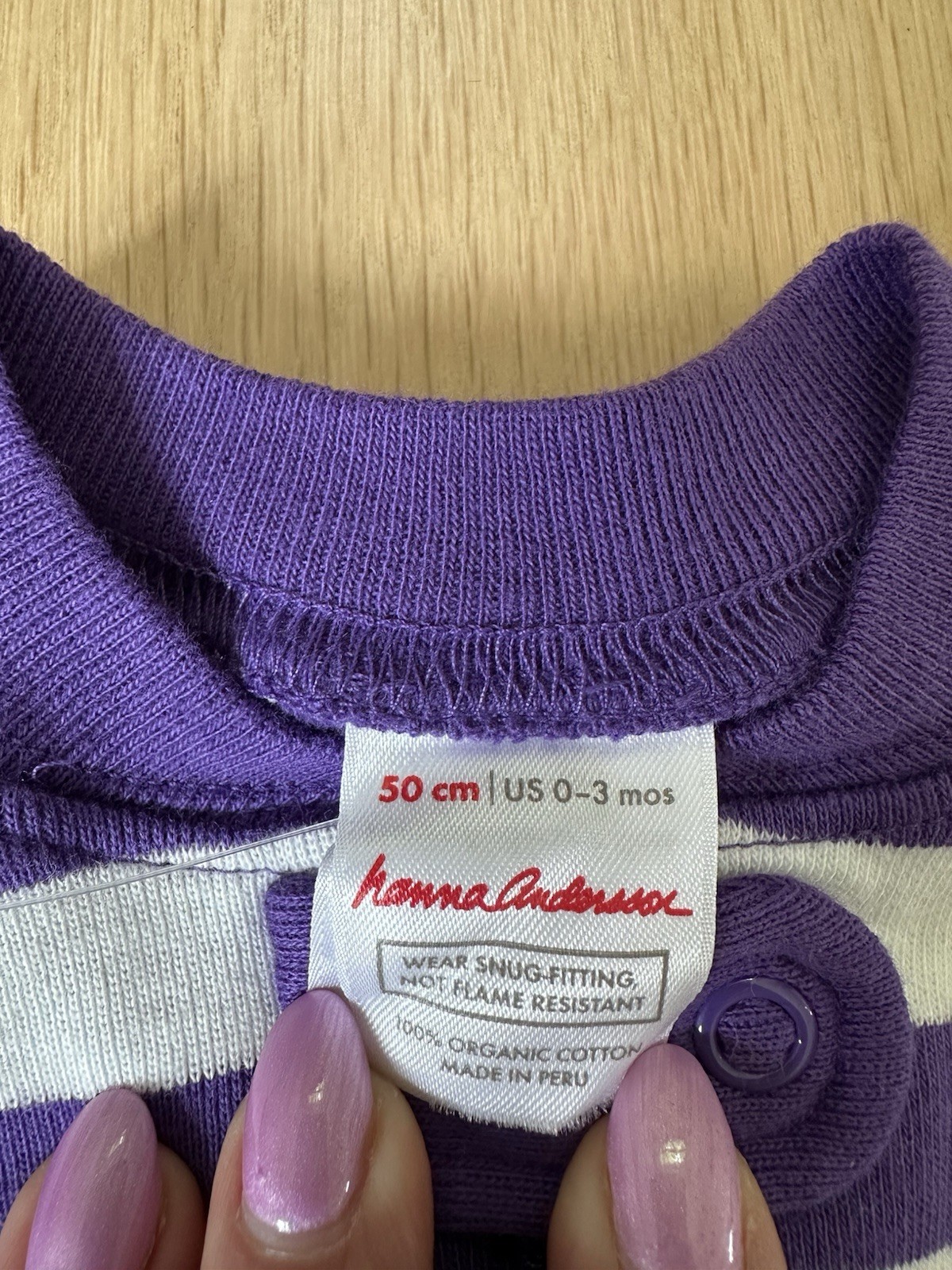 Hanna Andersson HannaJams Organic Cotton Striped Zip Sleeper One Piece 0-3 M NWT