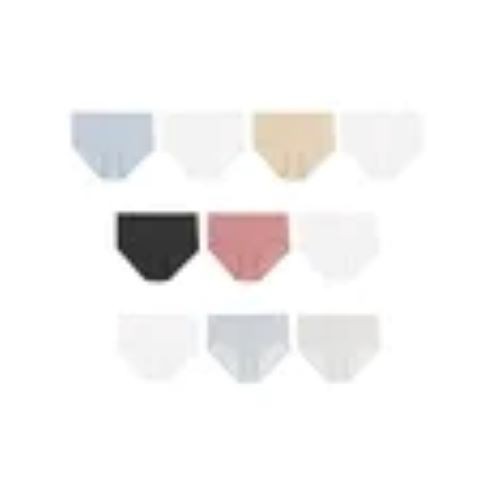 Hanes Women’s Panties 10 Pack, Moisture-Wicking Cotton Brief Underwear Size 9