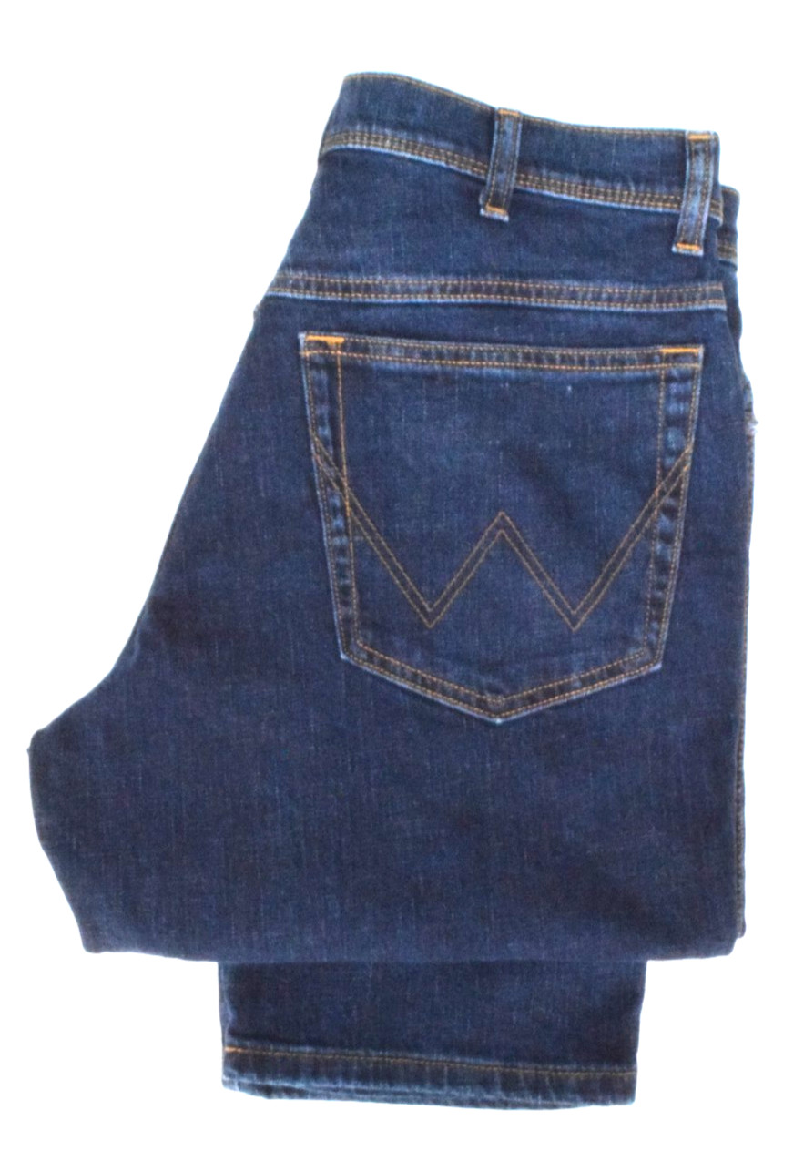 Wrangler jeans mens Texas straight fit ‘Dark Stonewash’ FACTORY SECOND WA46