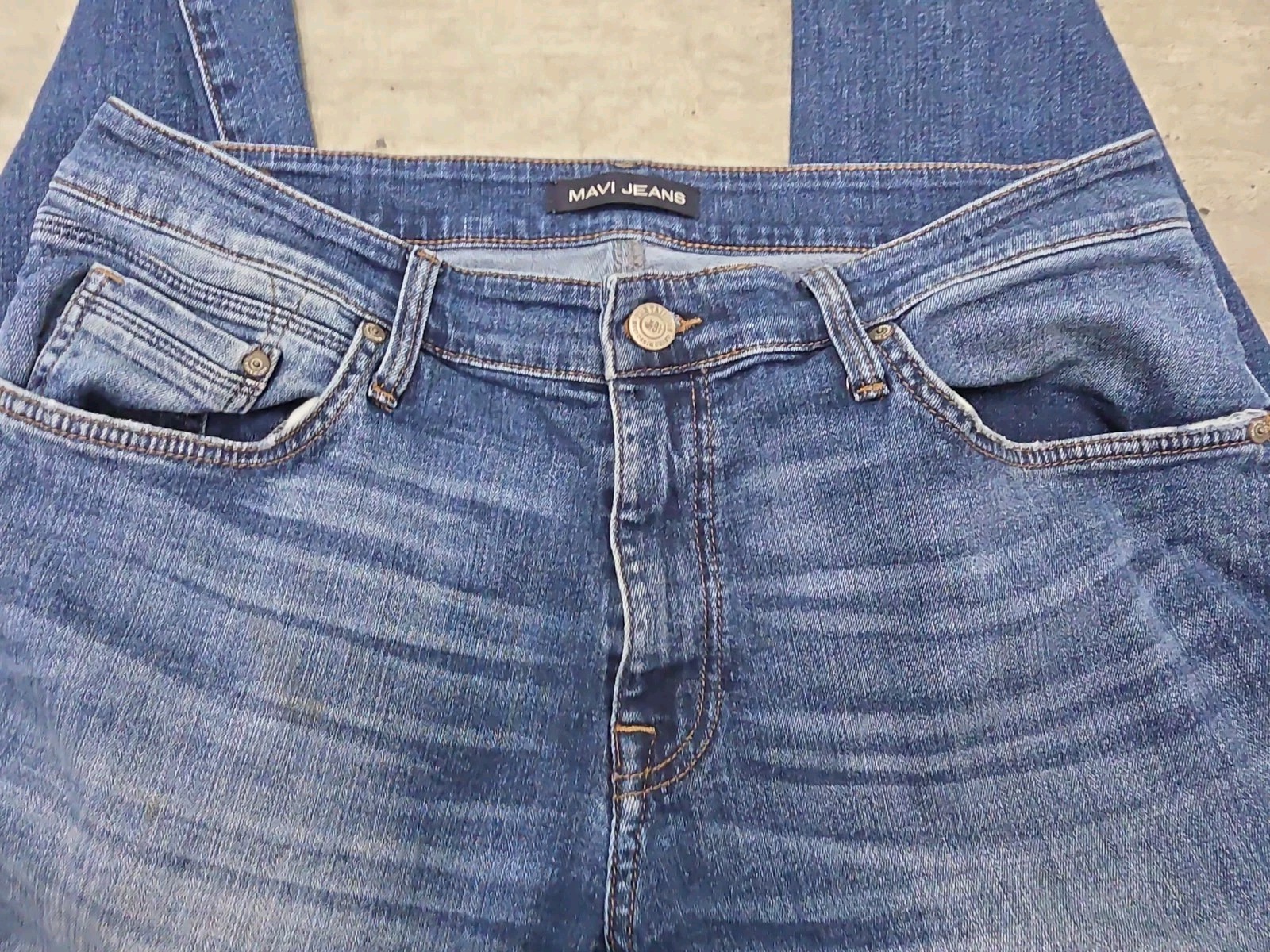 Mavi Jeans Men’s Zach Straight Leg Denim Jeans 36×32 Dark Wash 5 Pocket Zip Fly