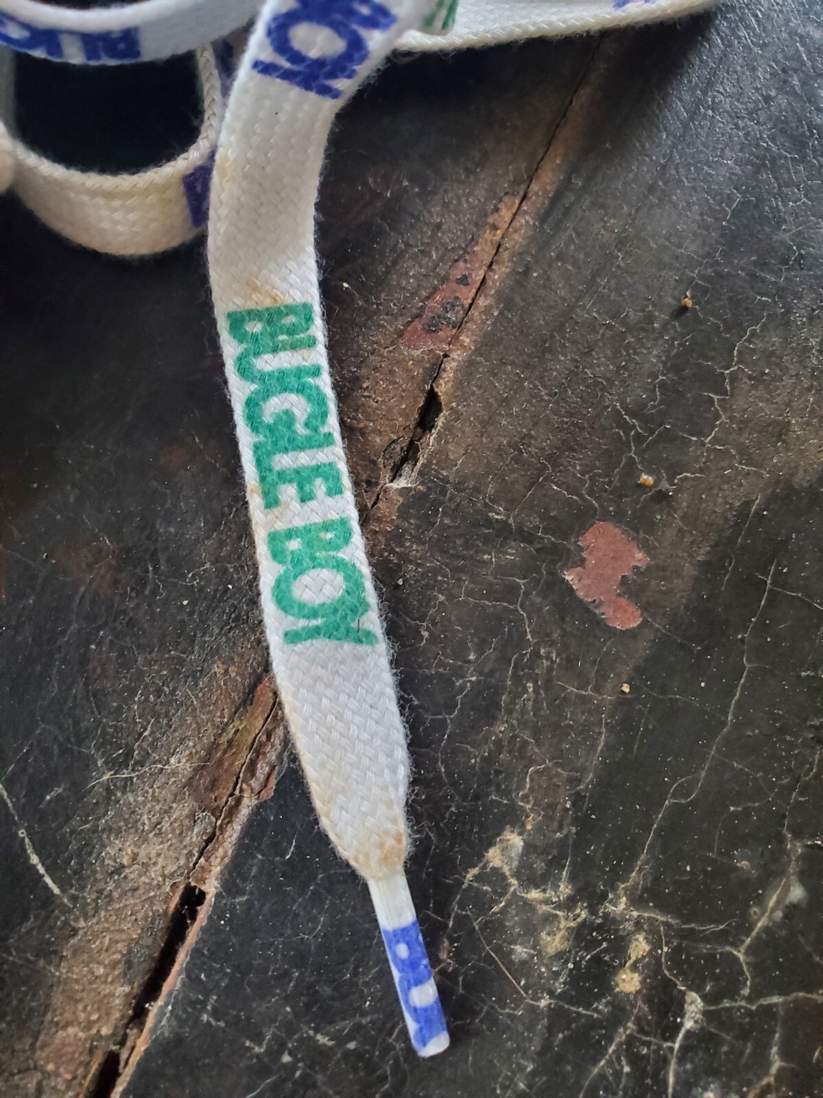 2 pairs x 53″ vintage BUGLE BOY Blue & Green Logo Long shoe laces 1990’s