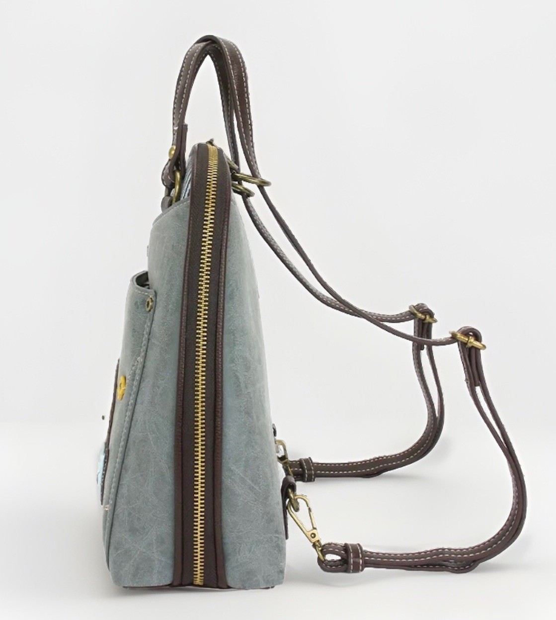CHALA Indigo Blue Sandollar Convertible Backpack Purse Beach Summer Fashion Fun