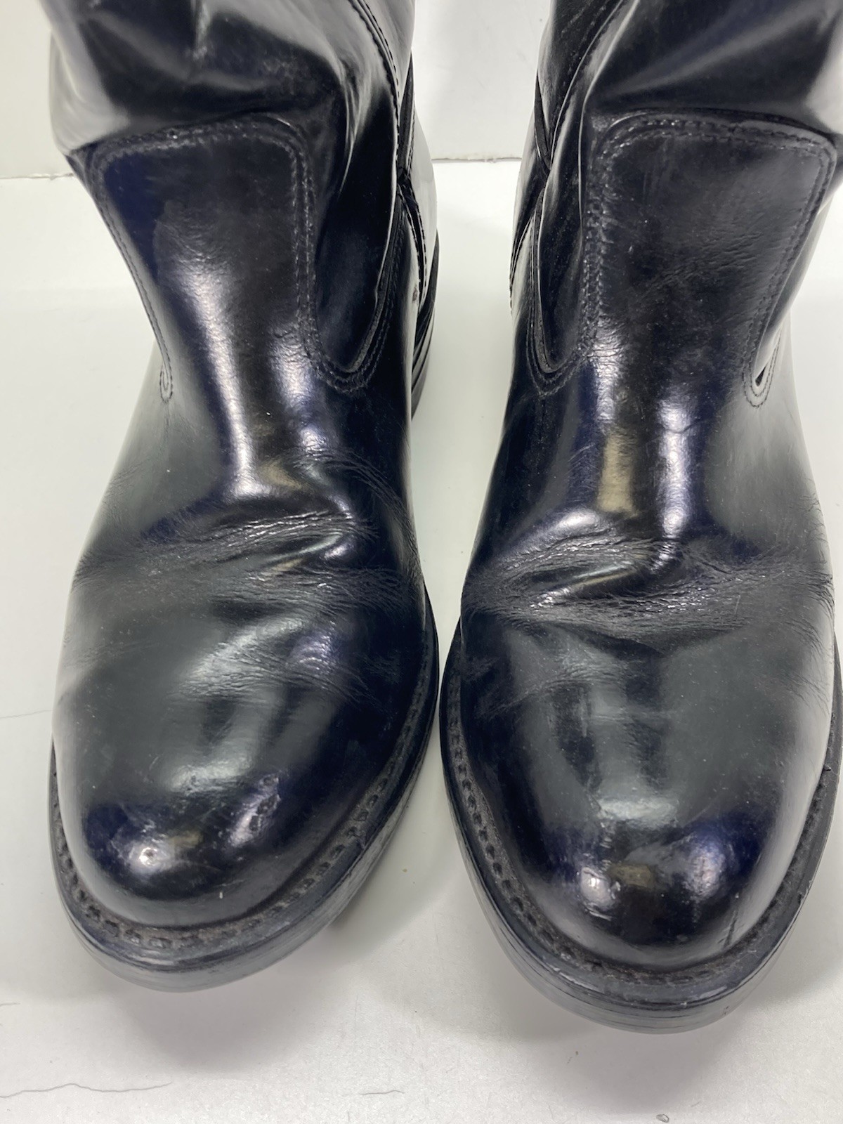 Iron Age Steel Toe Safety Roper Boots Men Size 9 EE Wide Black Leather Western