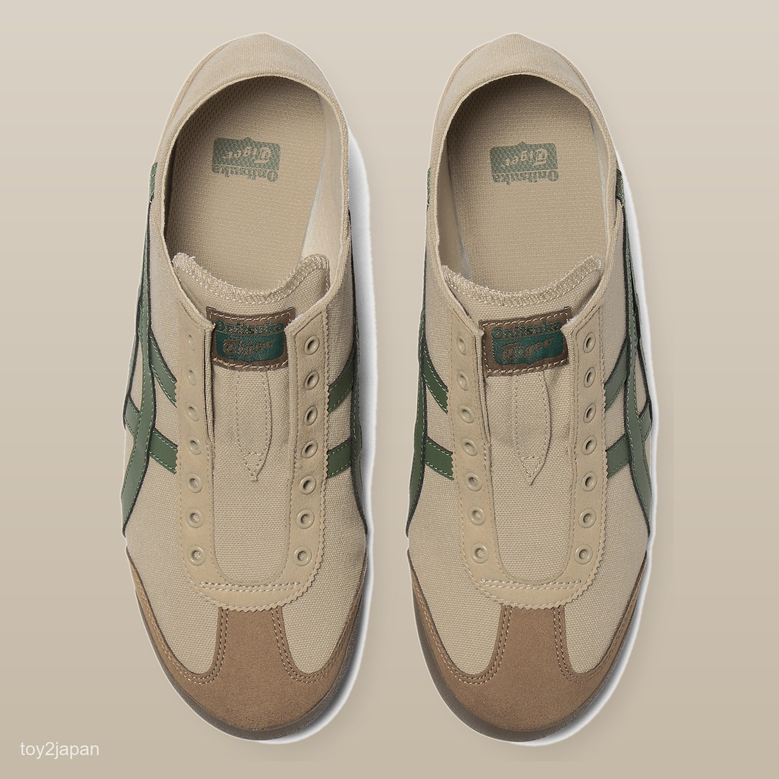 Onitsuka Tiger MEXICO 66 PARATY 1183A437-253 Beige Grass Green Men’s Size New