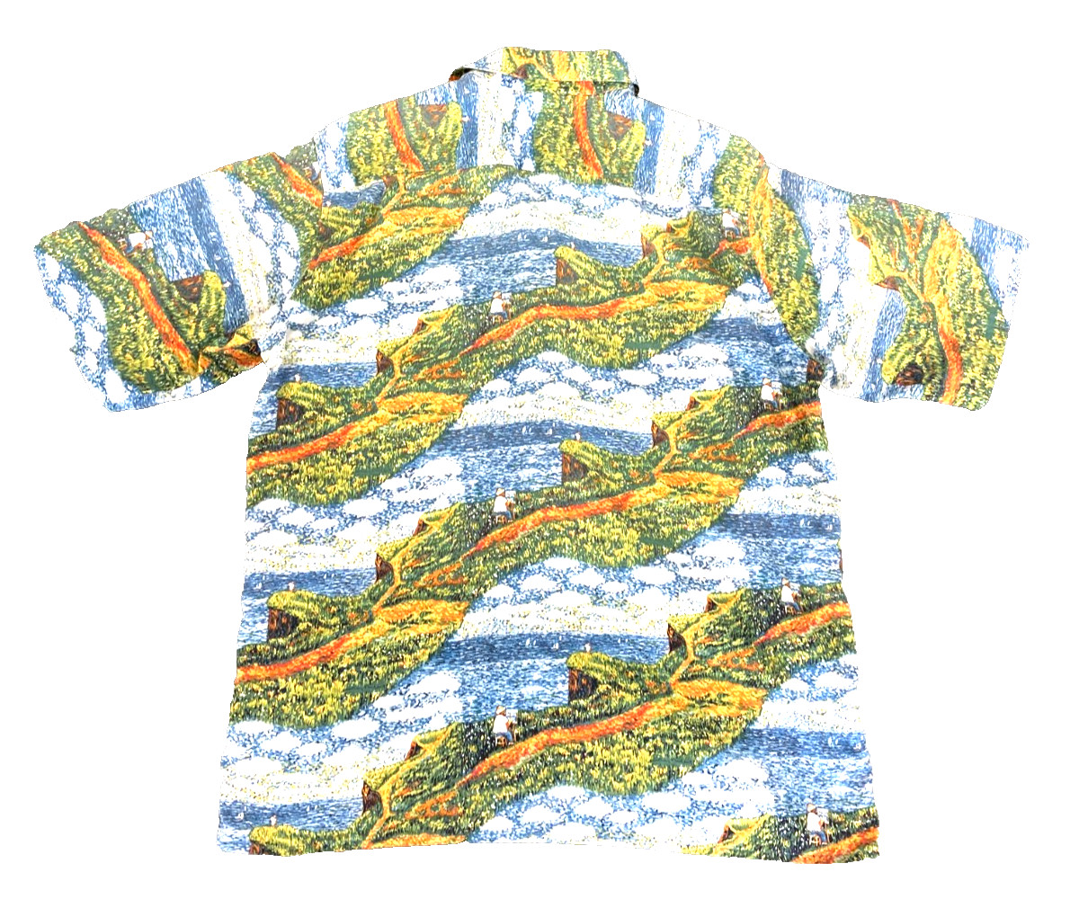 Reyn Spooner Guy Buffet Collaboration Hawaiian Shirt 100% Egyptian Cotton Size M