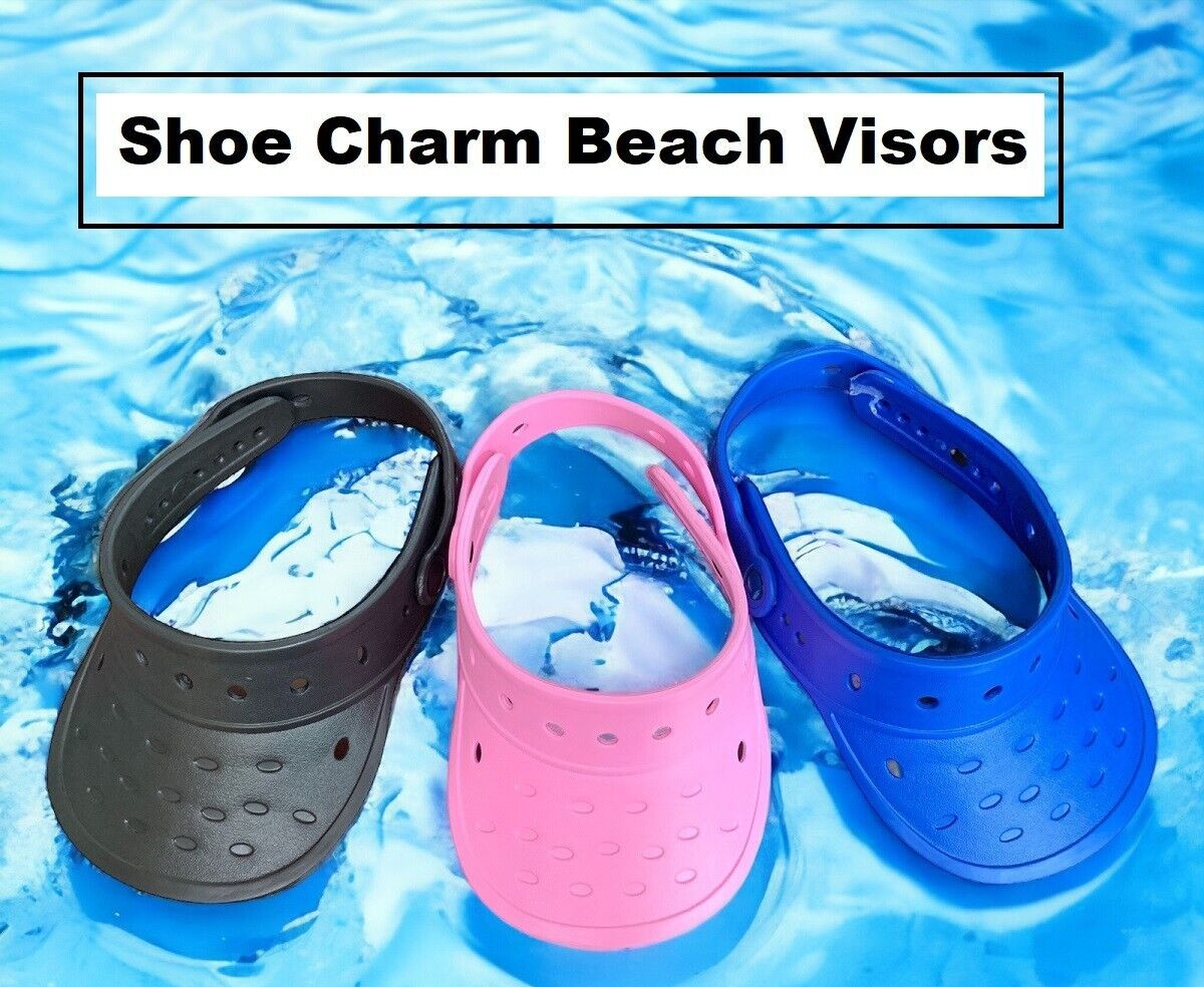 Visor Hat Fits Shoes Charms Floatable Adjustable Lightweight Durable Sun – Blue