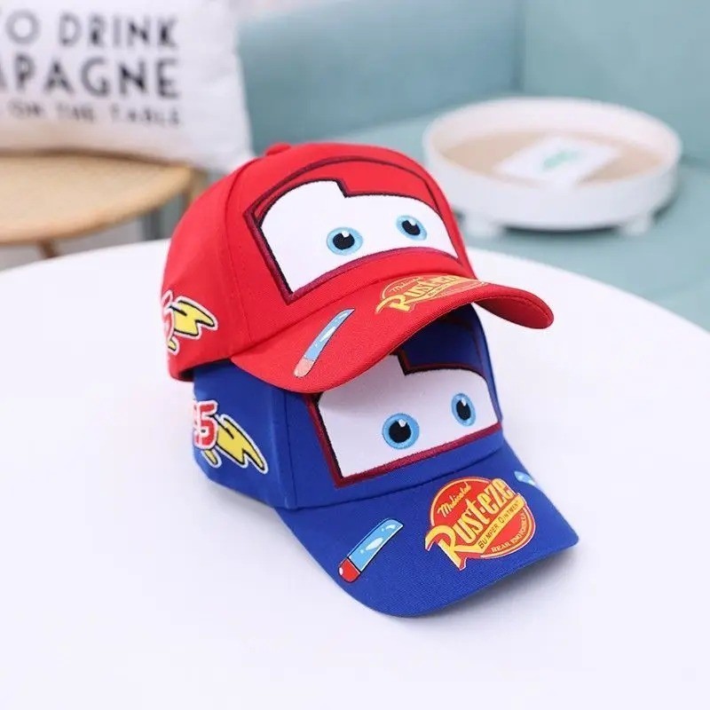 Lightning McQueen spring, autumn and summer children’s hat cartoon Cars peaked