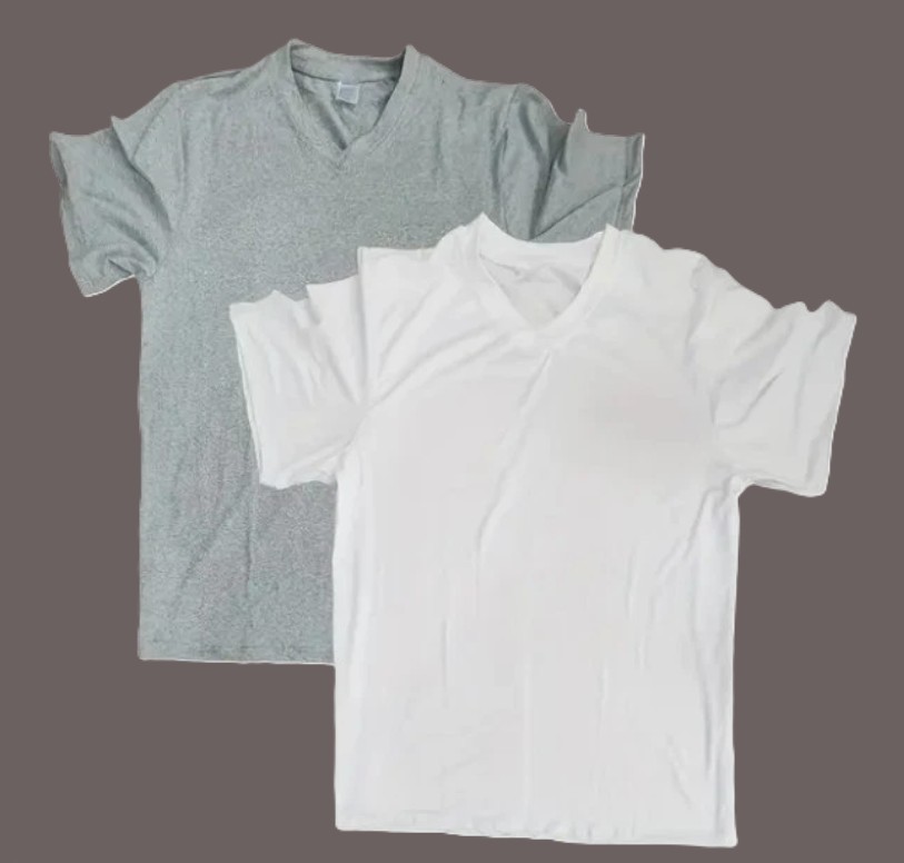 AGH Men’s 3 or 4-Pack Undershirts Stretchy Cotton Spandex T-Shirts V-Neck