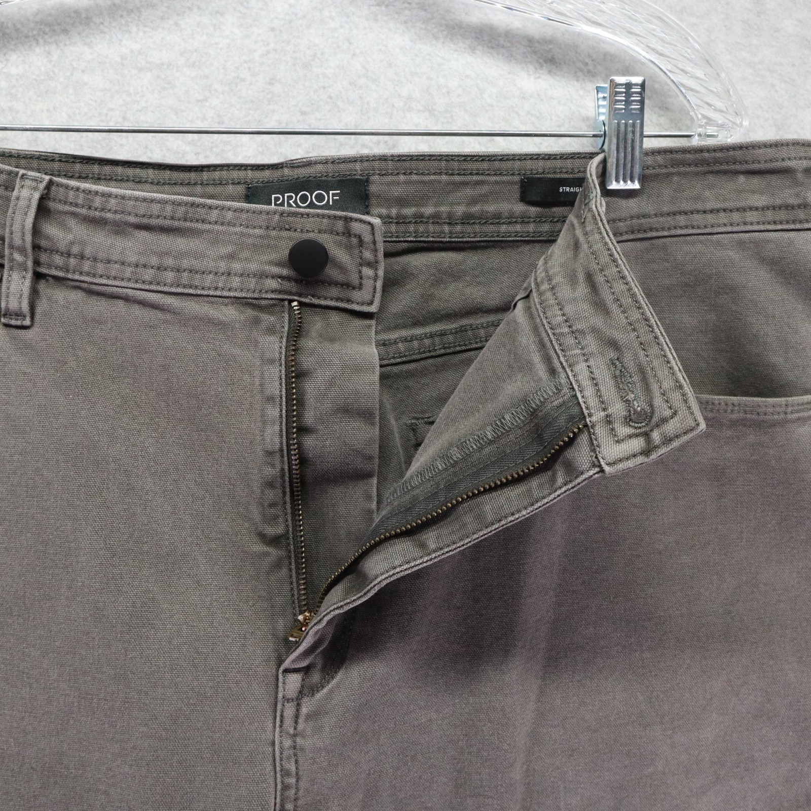 Proof Pants Mens 38×34 Rover Double Knee Work Flex Canvas 5-Pocket Jeans Olive