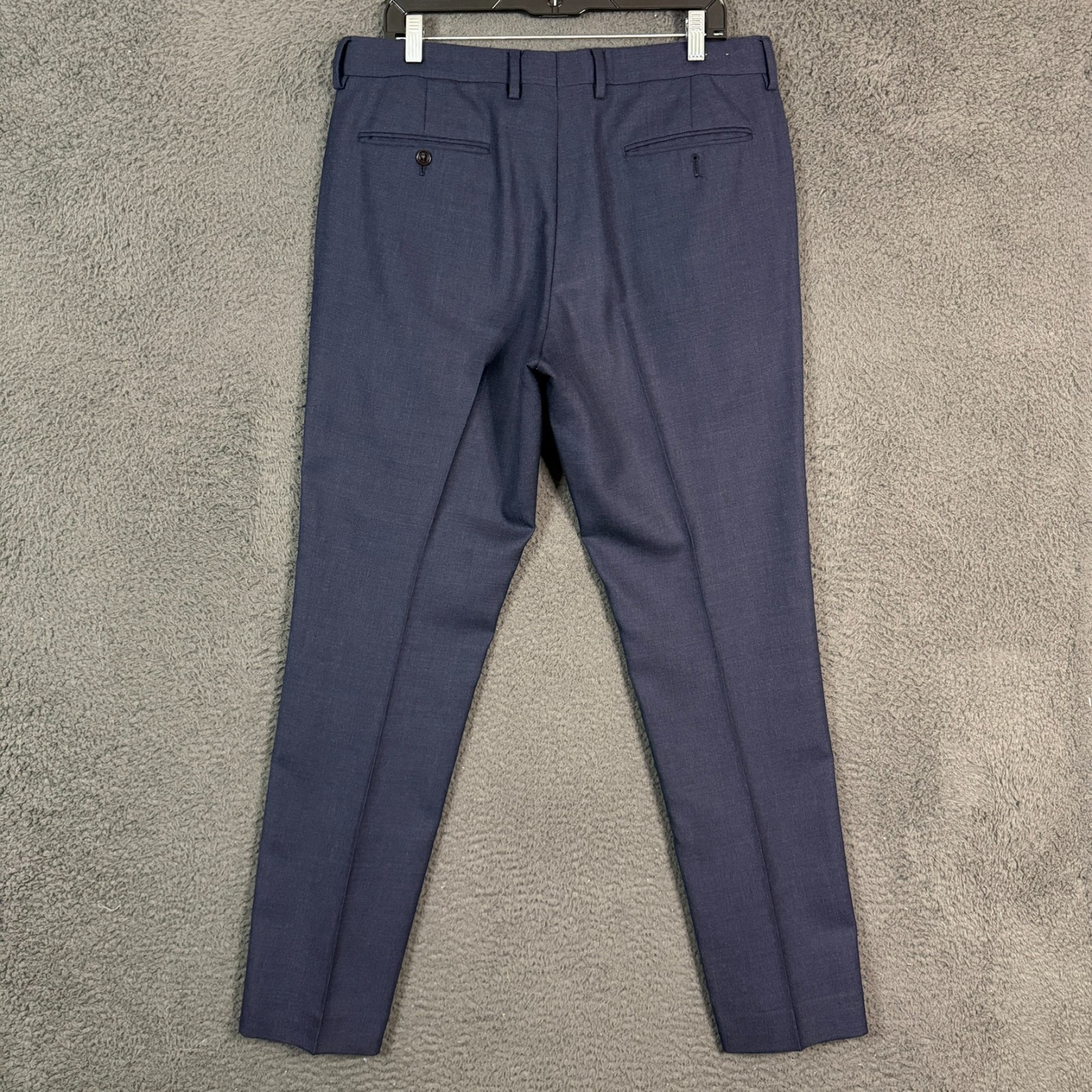 J Crew Dress Pants Mens 34×32 Blue Bowery Slim Fit Wool Slacks Formal