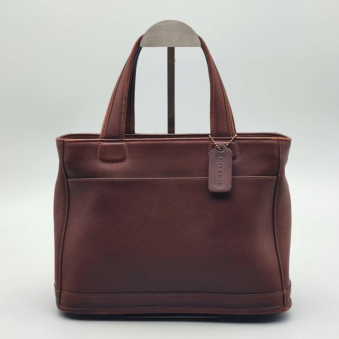 Old Coach Tote Bag with Charm 9303 Bleecker Brown