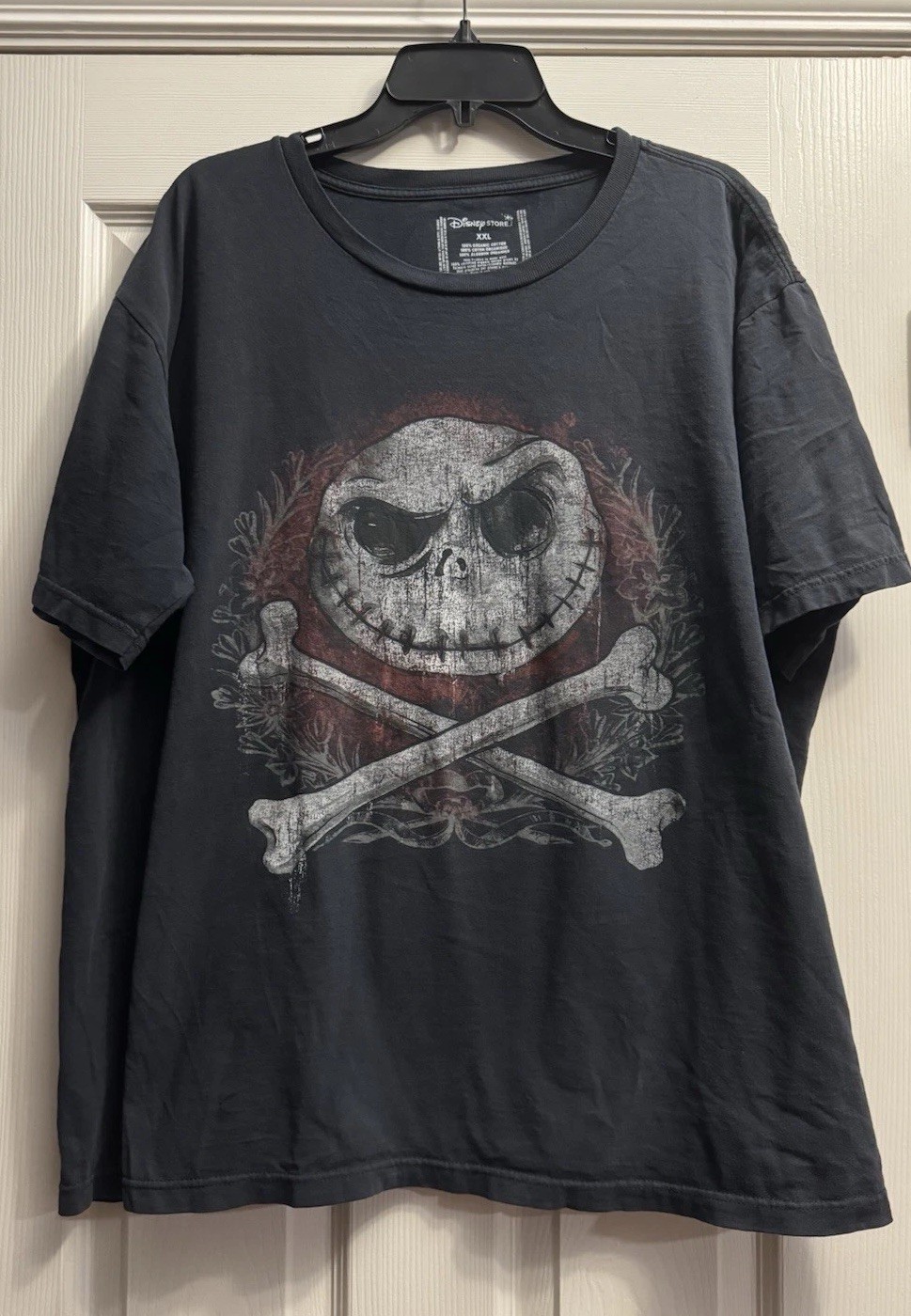 VTG Disney Store Jack Skellington T-Shirt 100% Organic Cotton Men’s XXL Grunge