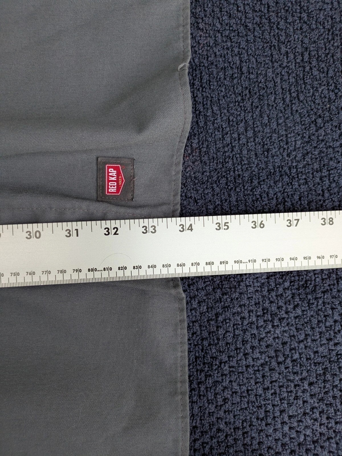 Men’s Red Kap Industrial S/S Twill Work Shirt (SP24) Navy Size 4XL