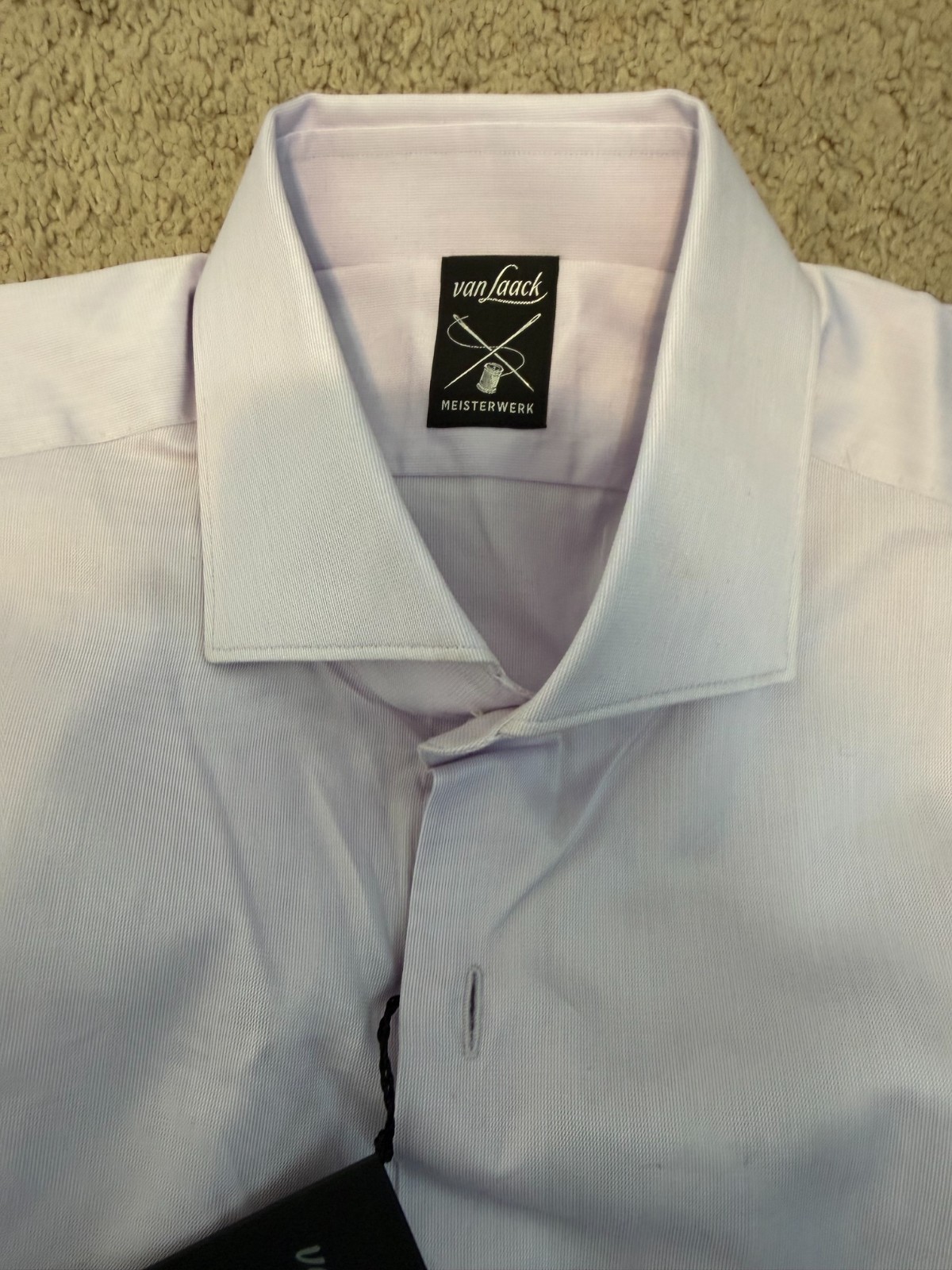 Brand NEW VAN LAACK MEISTERWERL Lilac SOLID Shirt (SZ: 15.5 / 39 / M)