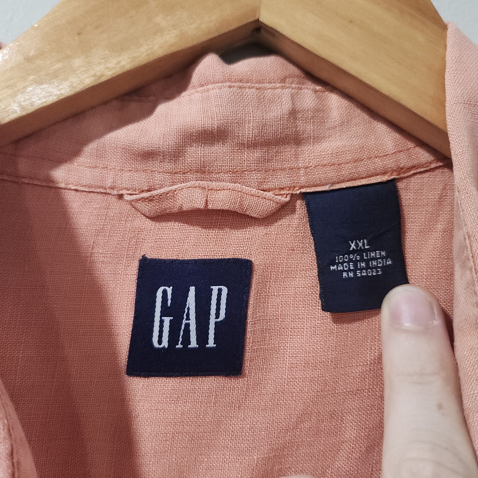 Vintage Gap 100% Linen Button Up Outdoor Summer Classic Money Casual Beach XXL