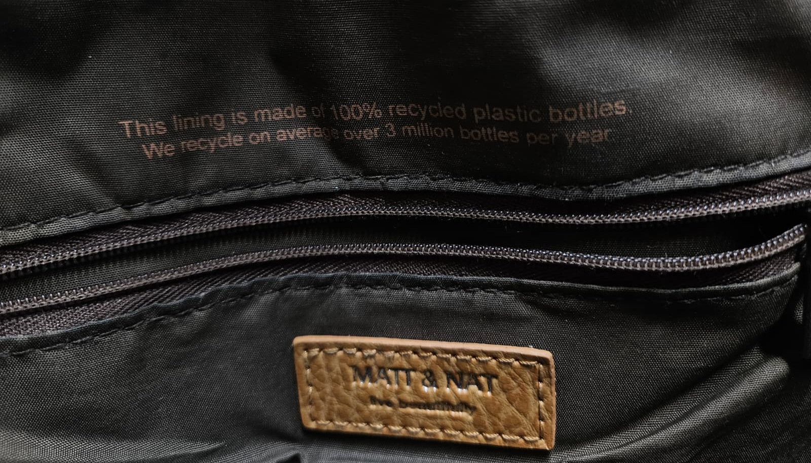 Matt & Nat Camel Vegan Leather Backpack – CHECK DESCRIPTION