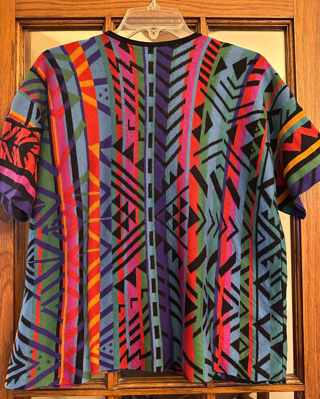 Peruvian Connection Colorful Geometric Aztec Short Open Cardigan Sweater XS S