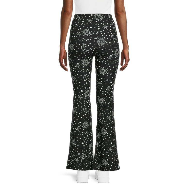 No Boundaries Black Moon and Stars Flare Pants Juniors Women Many Sizes Type A