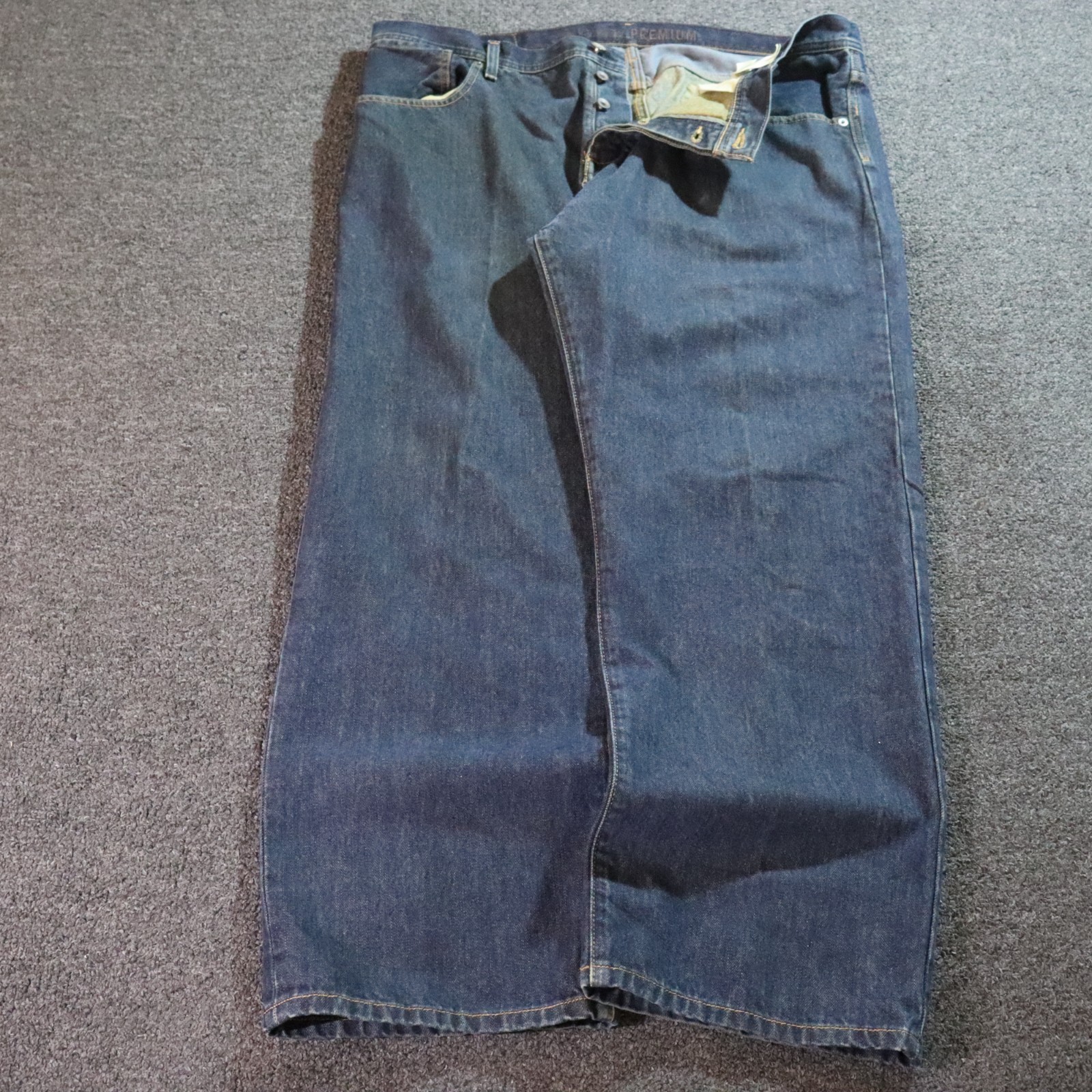 Tommy Hilfiger Baggy Mens 40×30 Blue Jeans Button Fly Vintage 2000s Skater Retro