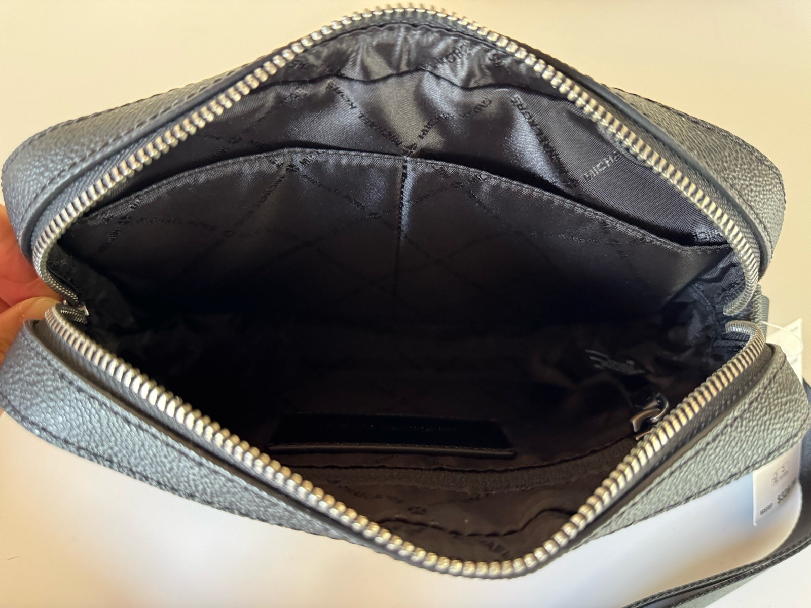 Michael Kors Cooper Utility Crossbody Flight Bag MK Black/Dark Raspberry
