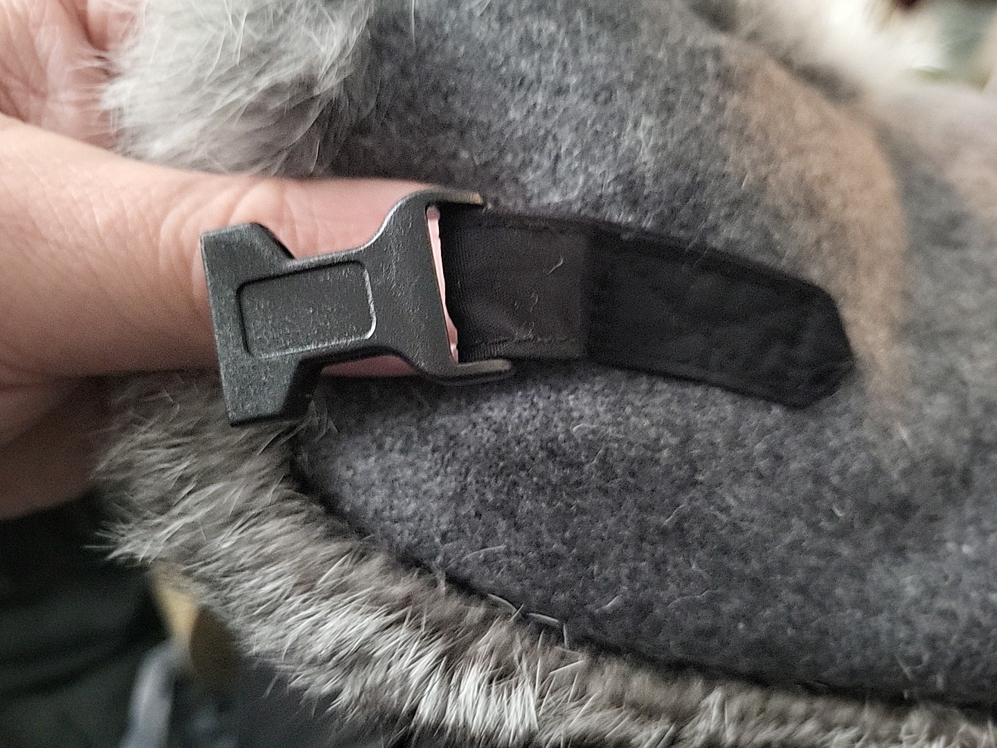 Mad Bomber Hat Trapper Fitted Mens M Gray Rabbit Fur Ear Flap Winter Outdoor
