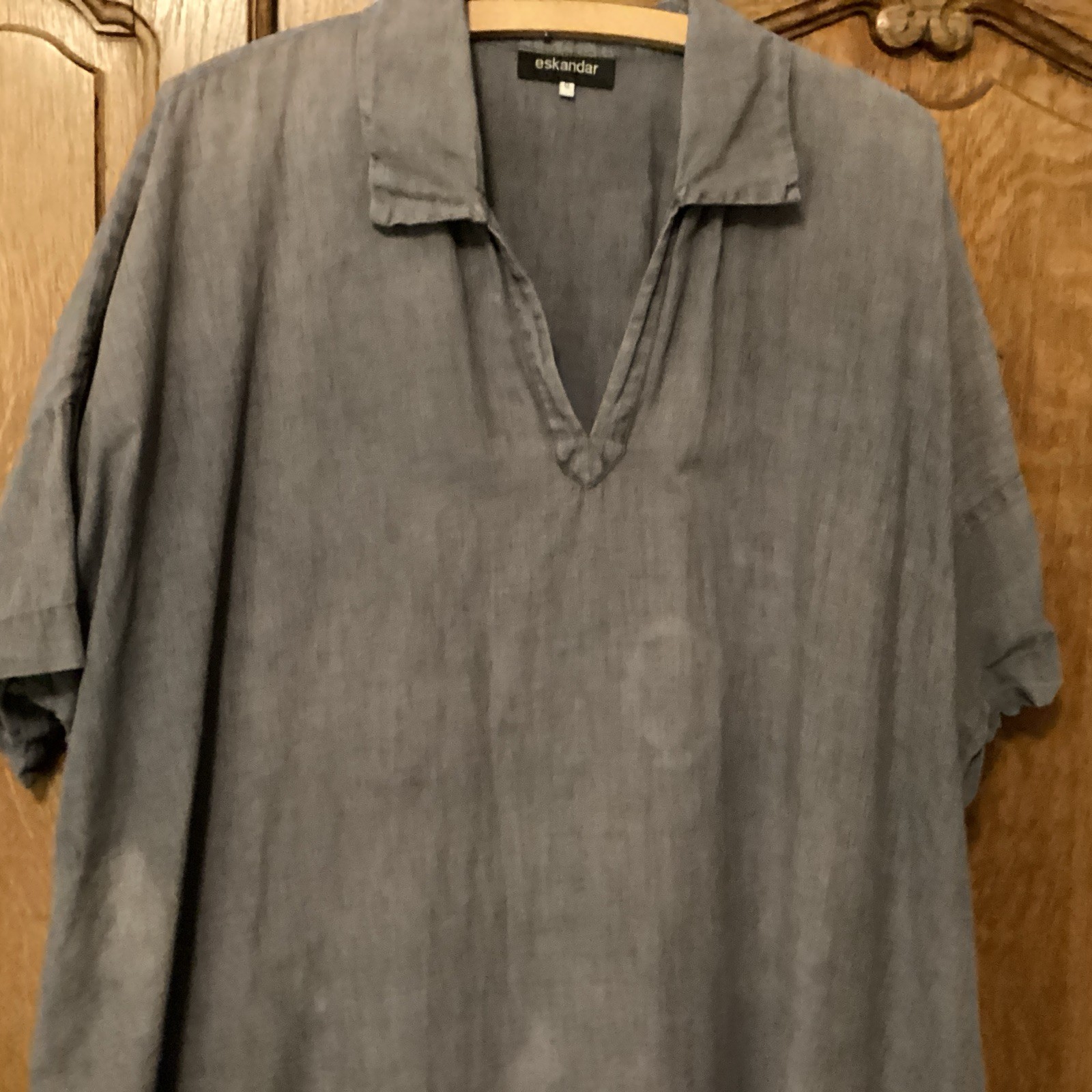 Eskandar Linen Tunic Shirt