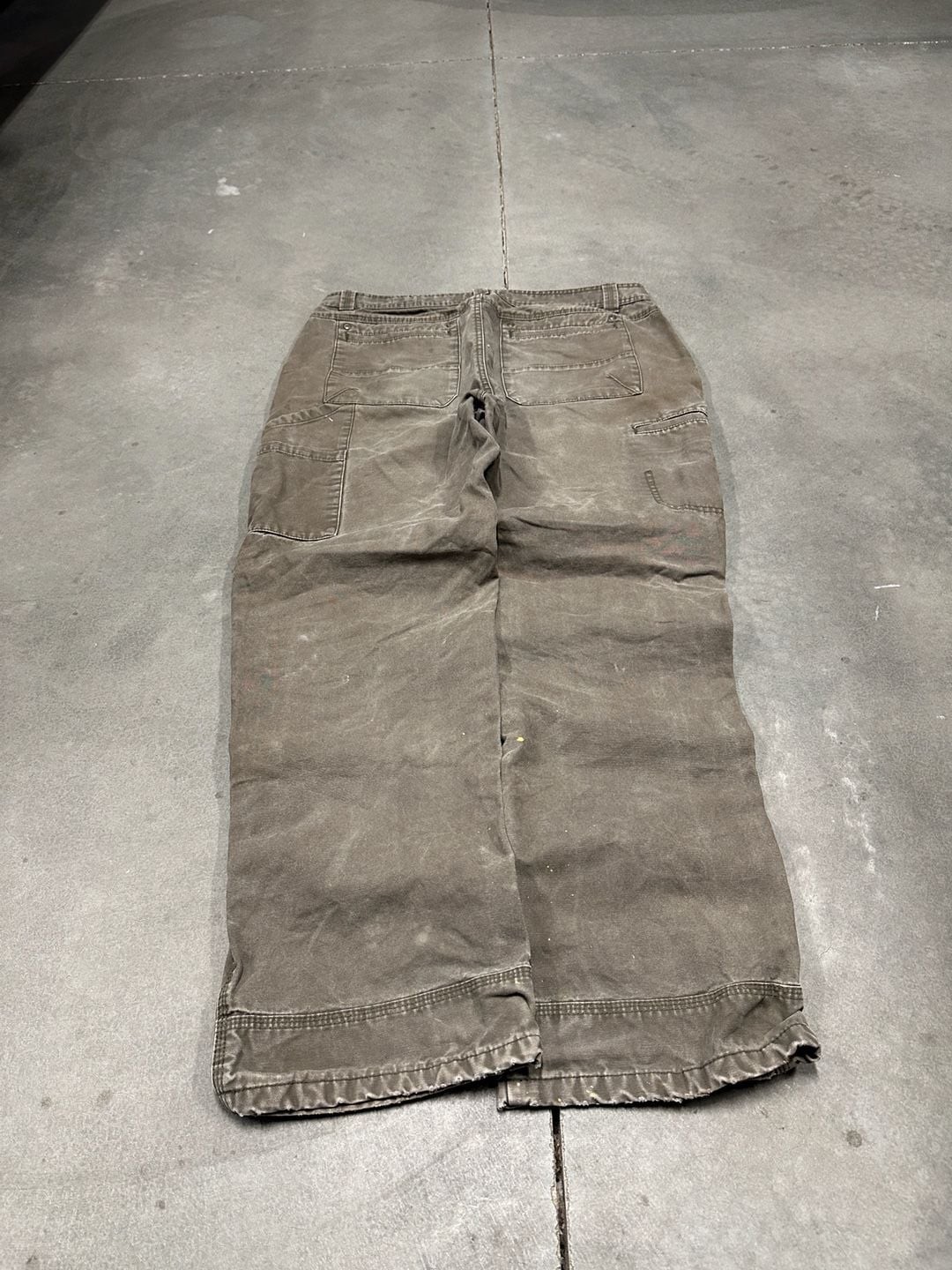 RedHead Men’s Heavyweight Canvas Work Carpenter Pants olive green Size 38×32