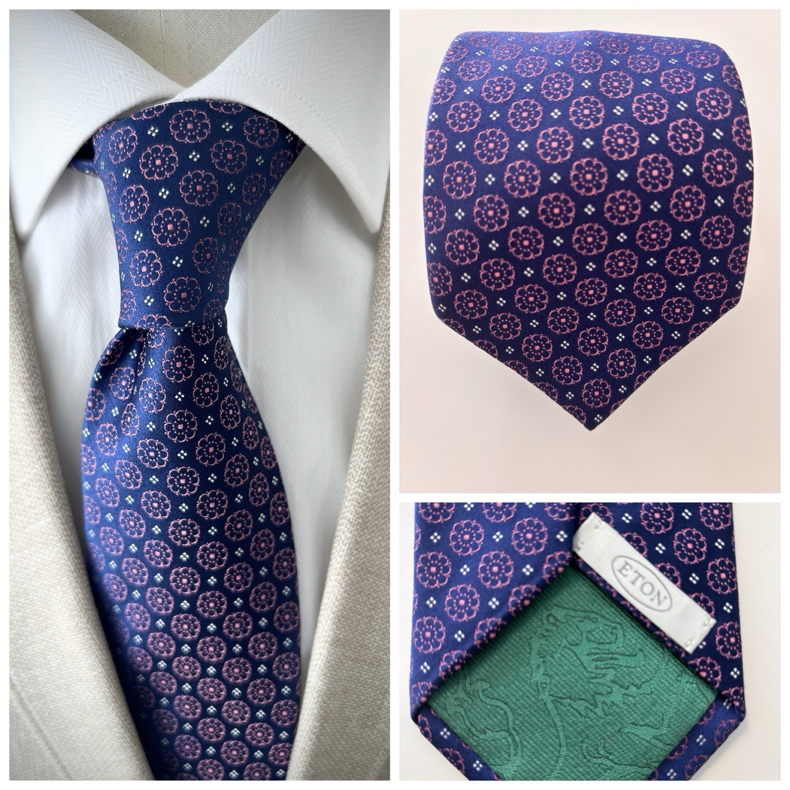 Eton Vintage SILK TIE TIE TIE ネクタイ (nekutai) made in italy
