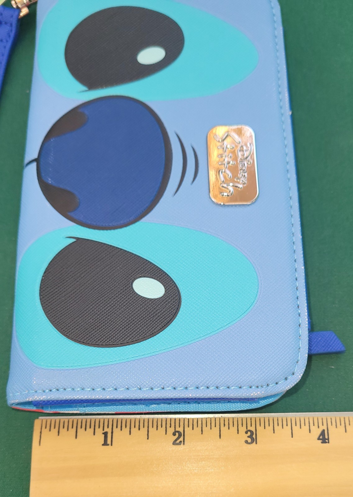 Bioworld The Stitch And Flowers Screen Printed Tech Wallet Wristlet New With Tag