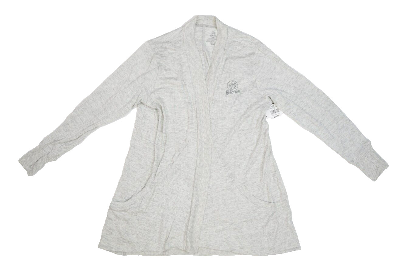 Buc-ee’s Solid Knit Cardigan Heather Grey Lightweight Open Front Womens 2XL